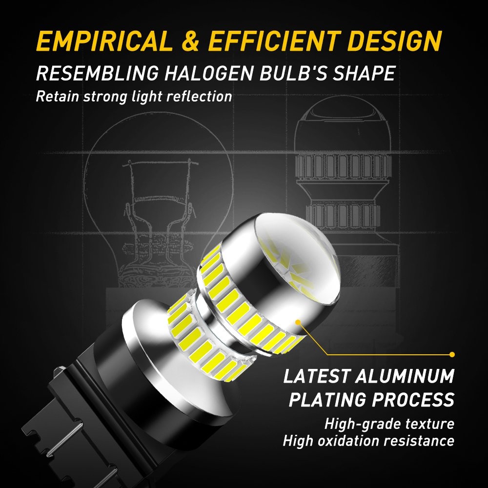 3157 3156 4157 LED Backup Reverse Light Bulb Bright 6000K White Lamp 54 Series