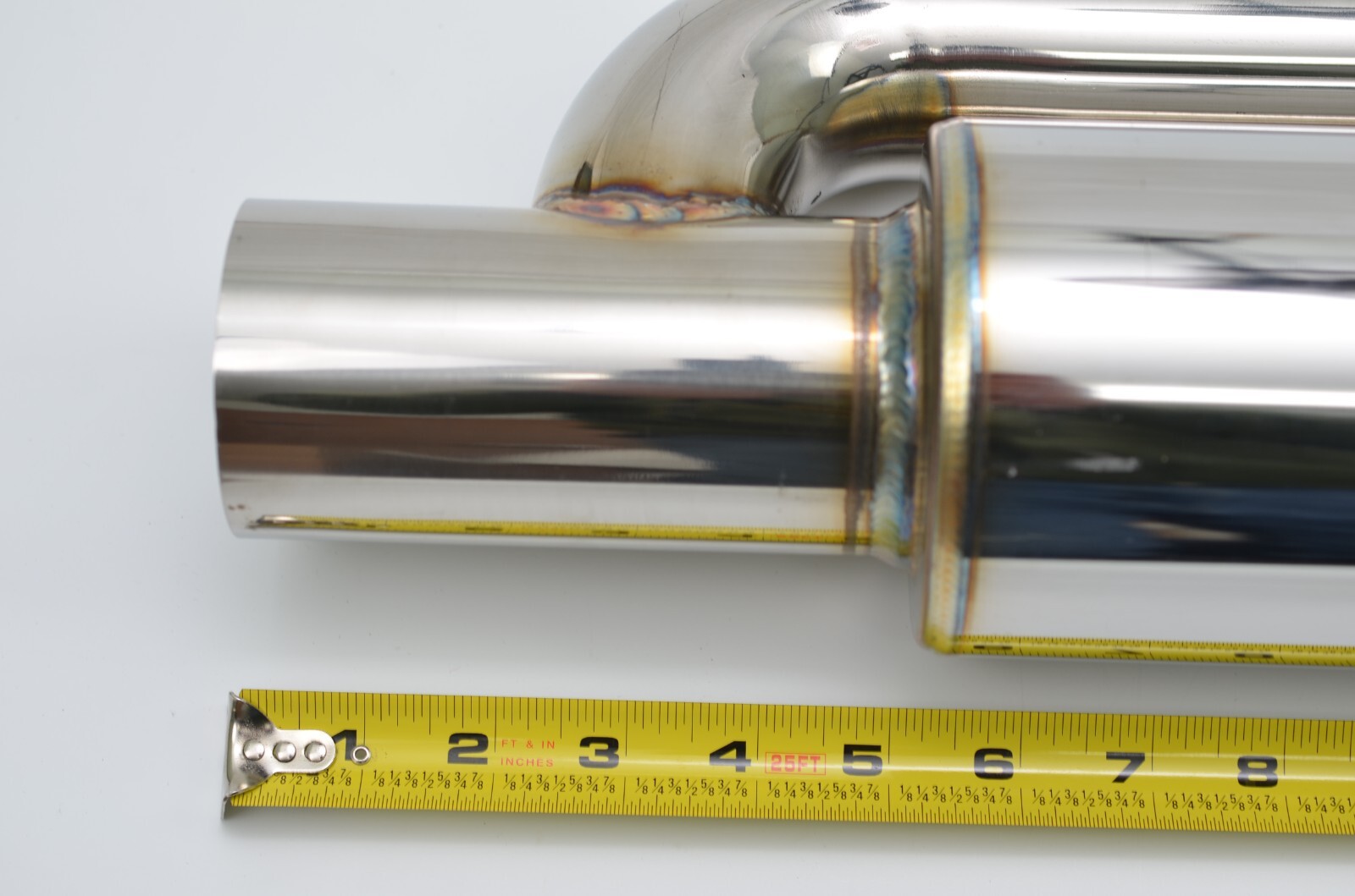 1320 ultra quiet QW resonator muffler stainless steel universal 2.5″ inlet & out