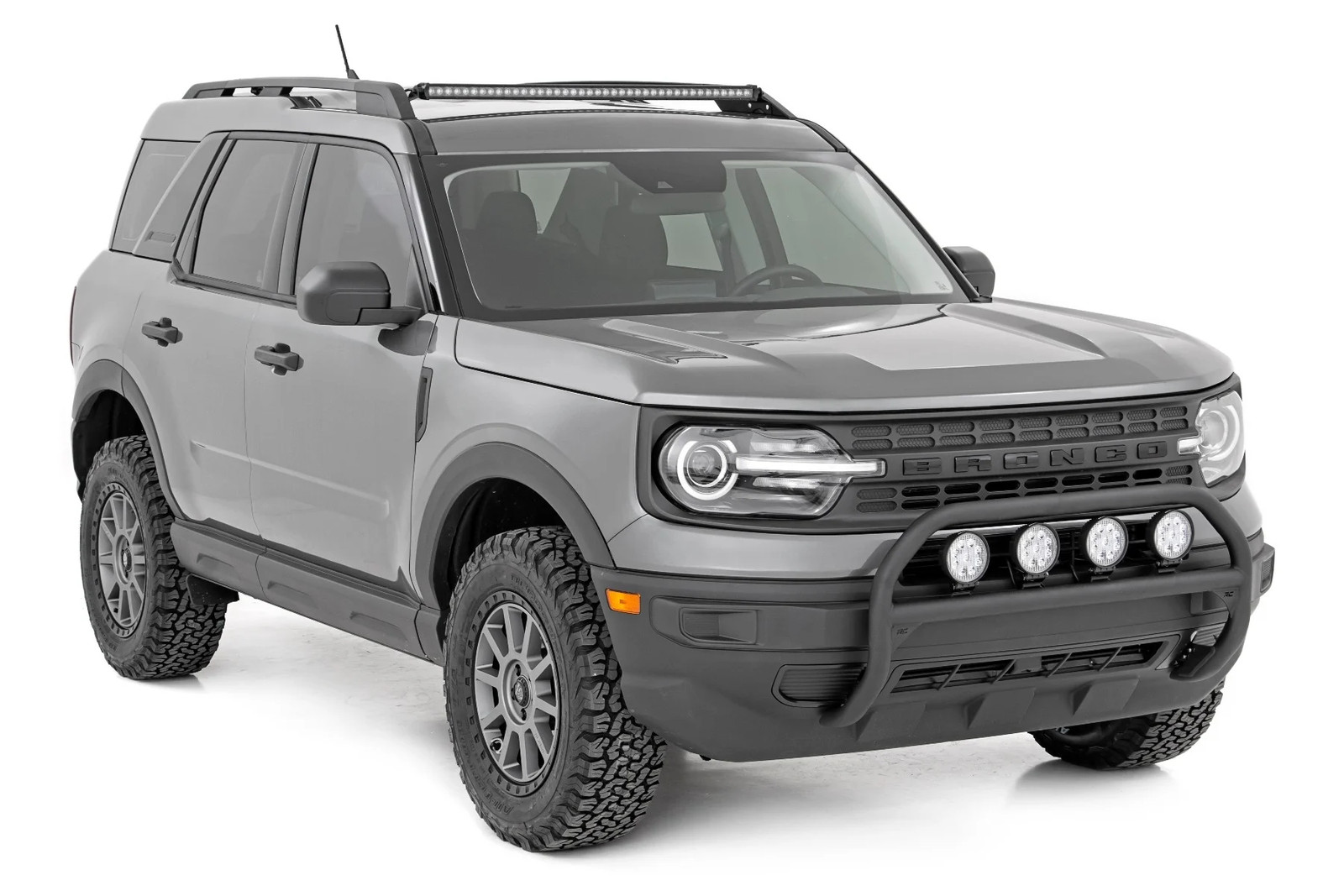 Rough Country 40″ LED Light Bar Roof Rack Kit for 21-26 Bronco Sport – 71039