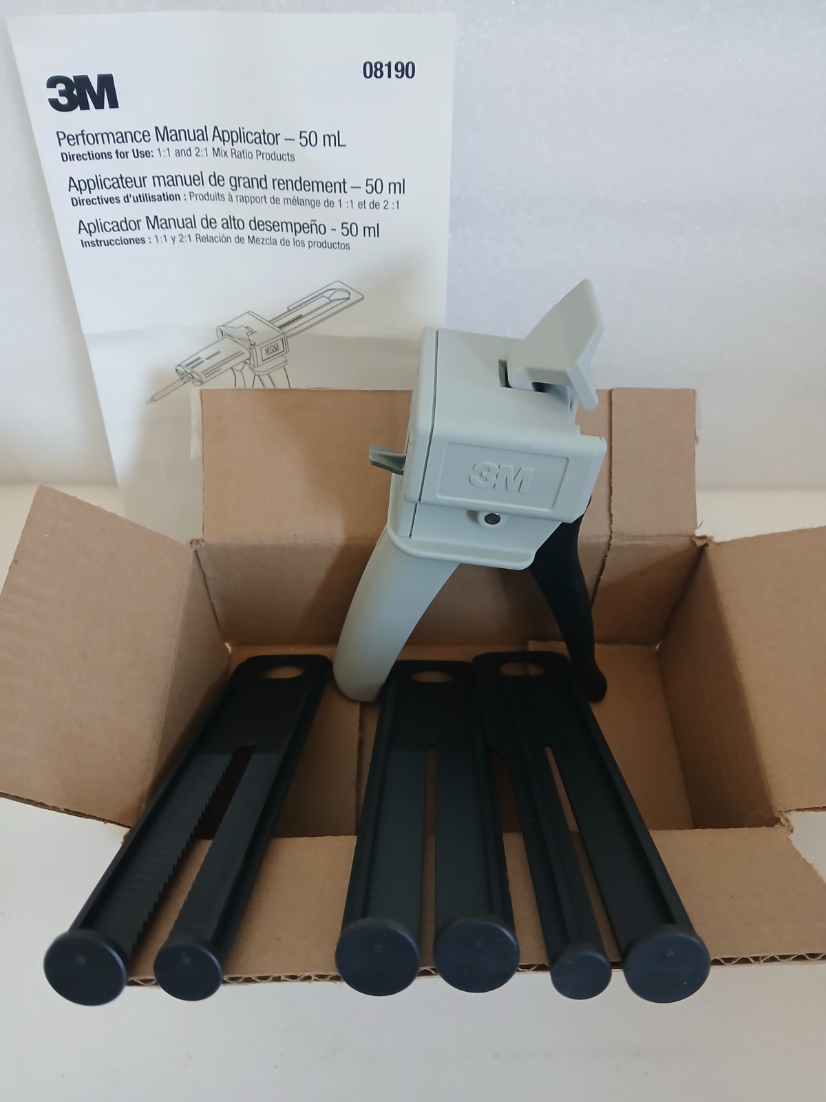3M 08190 Performance Manual Applicator For 2 Part Adhesive Cartridge 50mL