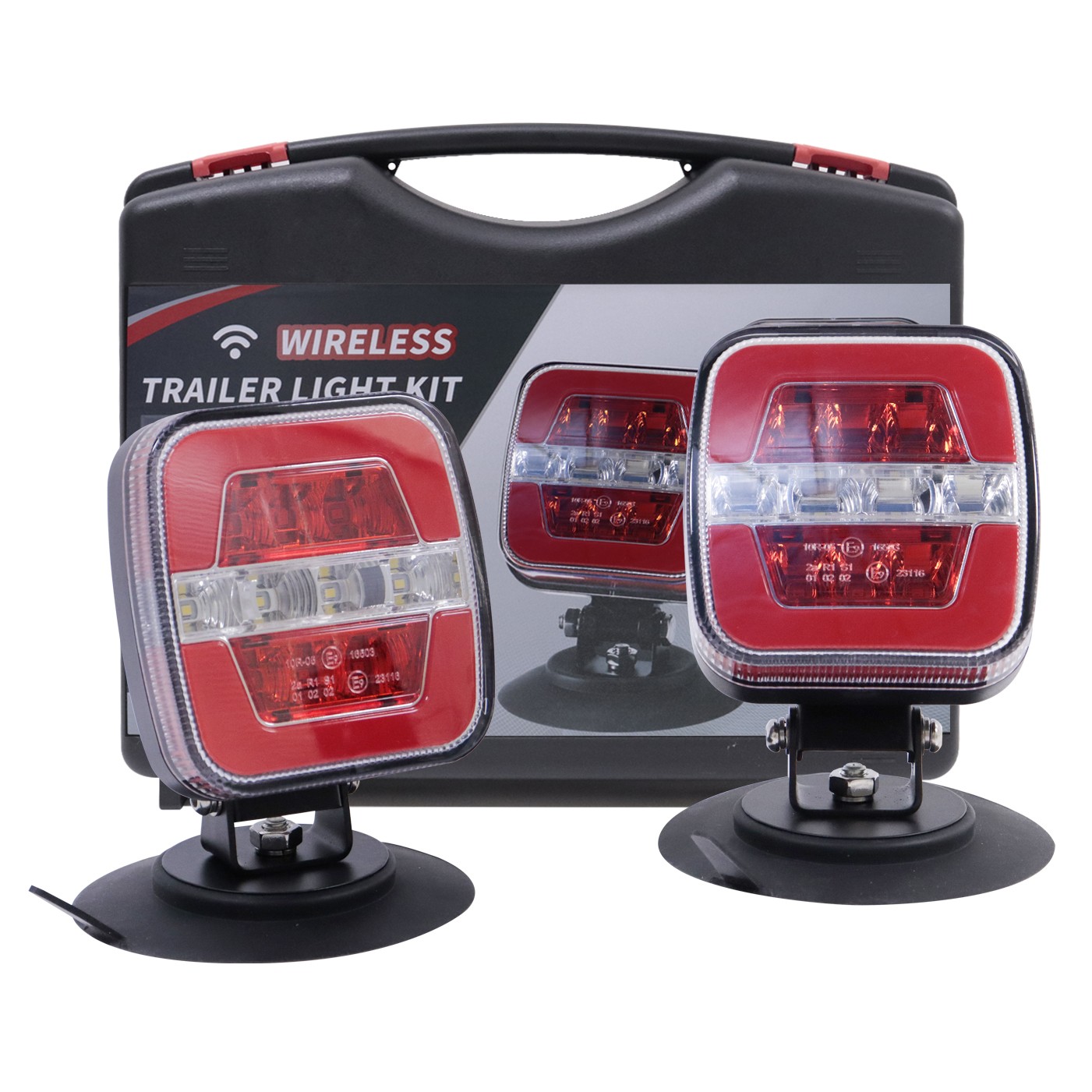 Rechargeable Magnetic Trailer Lights, IP67 Waterproof Wireless LED for Trucks RV
