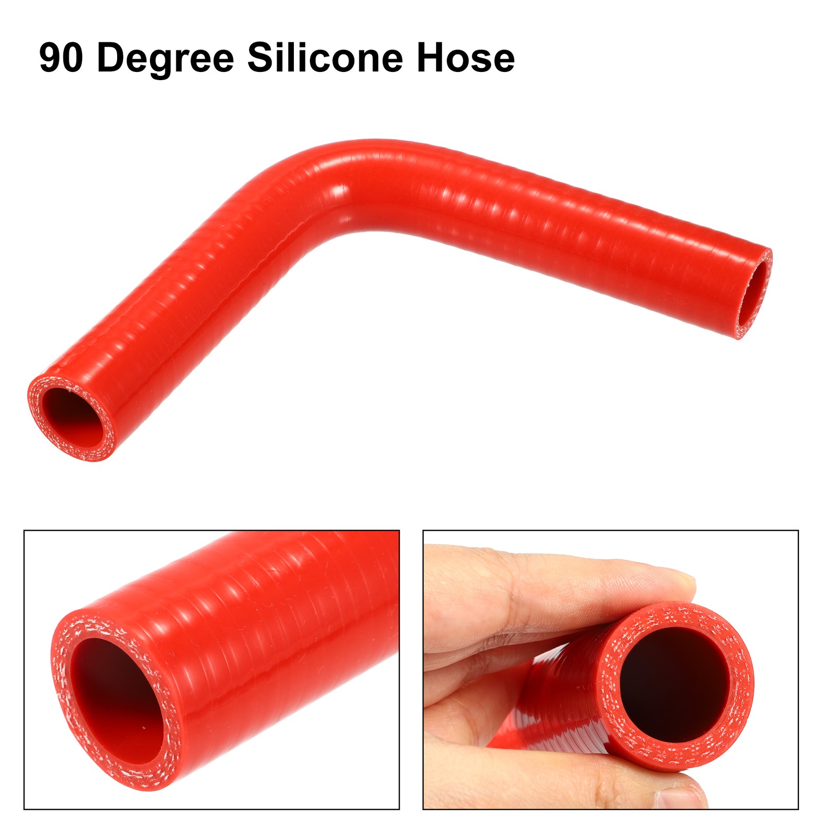 25mm 0.98″ 90 Degree Auto Elbow Coupler Silicone Hose Intercooler Tube Red