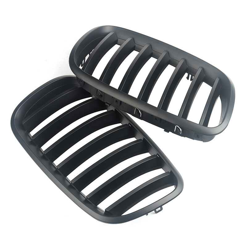 For BMW X5 E70 X5M X6 E71 E72 2007-2013 Matte Black Front Hood Kidney Grilles