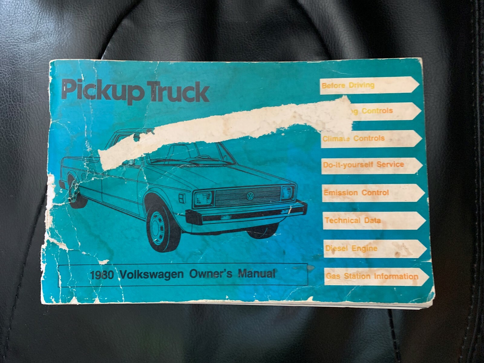 1980 Volkswagen Pickup Truck Owners Manual Original