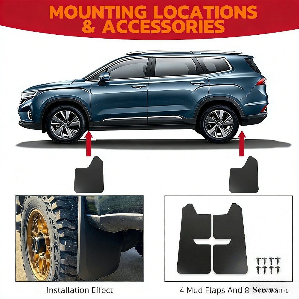 4PCS Mud Flaps Mudguards Fender Splash Guards Mudflaps For Land Rover