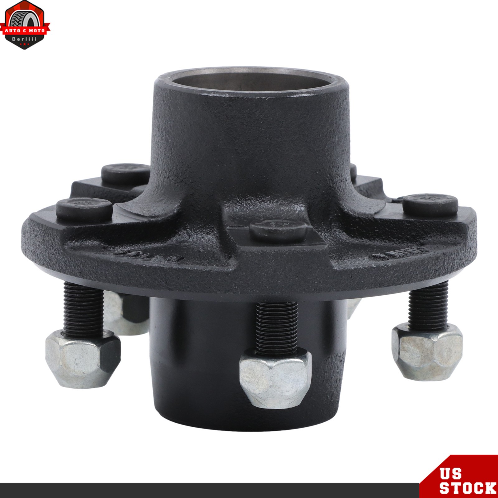 2 × Trailer Hub Kit 5 Lug 4.5″ For 2000lb 1″ or 1-1/16″ Spindle & L44643 Bearing
