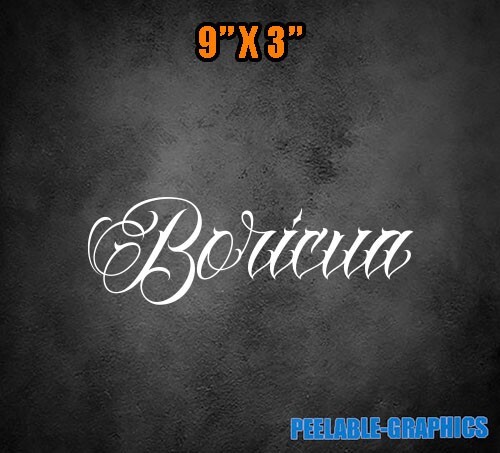 Boricua 9″ Decal Car Truck SUV Sticker JDM Turbo Puerto Rico Boost Rican