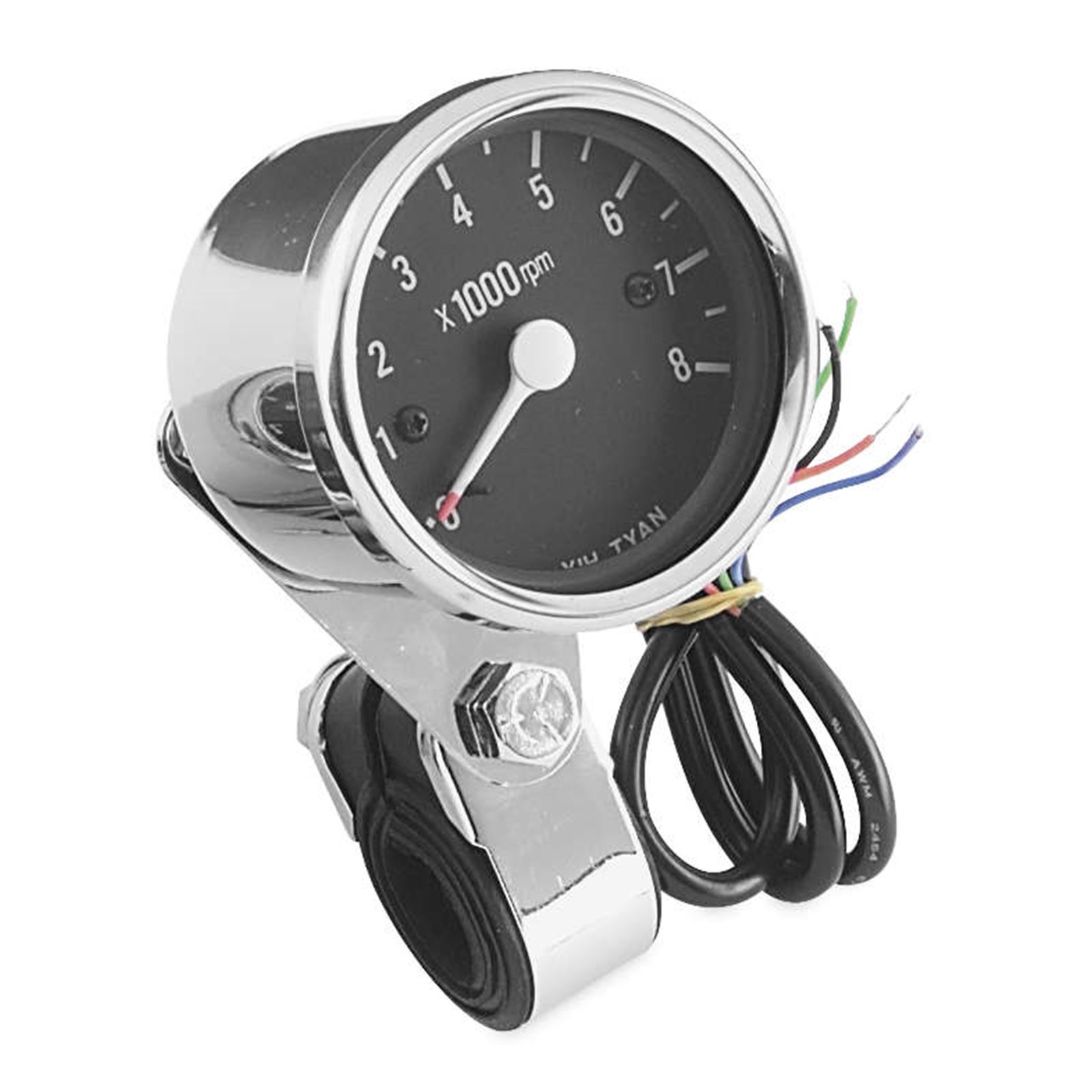 Biker’s Choice Custom Electronic Mini Tachometer – Black Face 72769