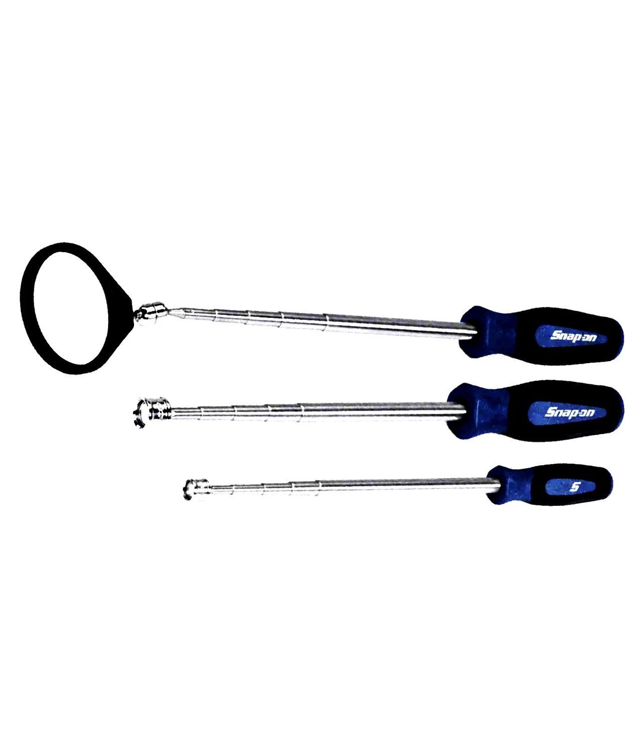 NEW Snap-on Tools PTM30MB 3pc *METALLIC BLUE* Magnetic Pick-up Tool & Mirror Set