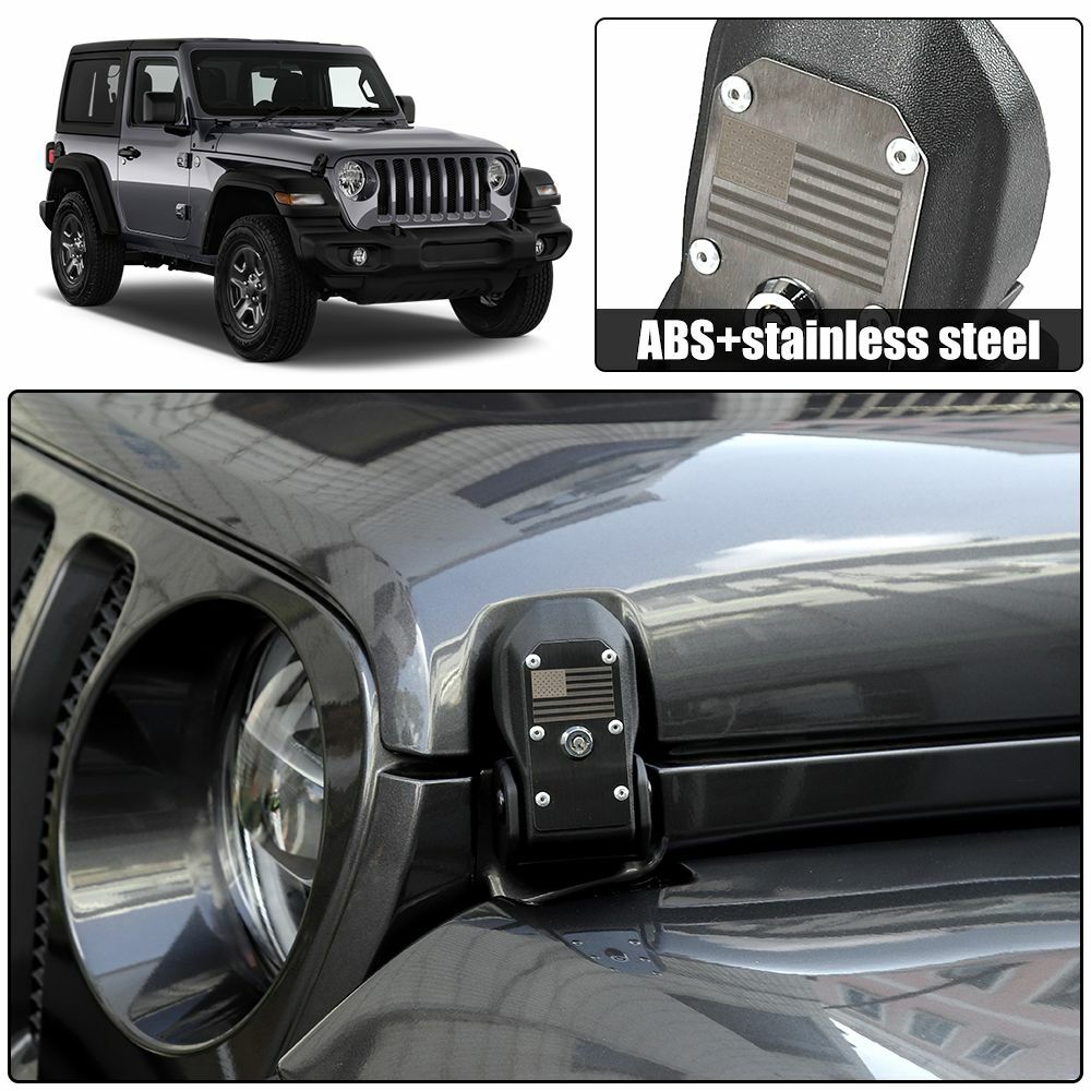 Locking Hood Latch Hood Catch W/Lock For 18+ Jeep Wrangler JL JT 18+ Accessoires