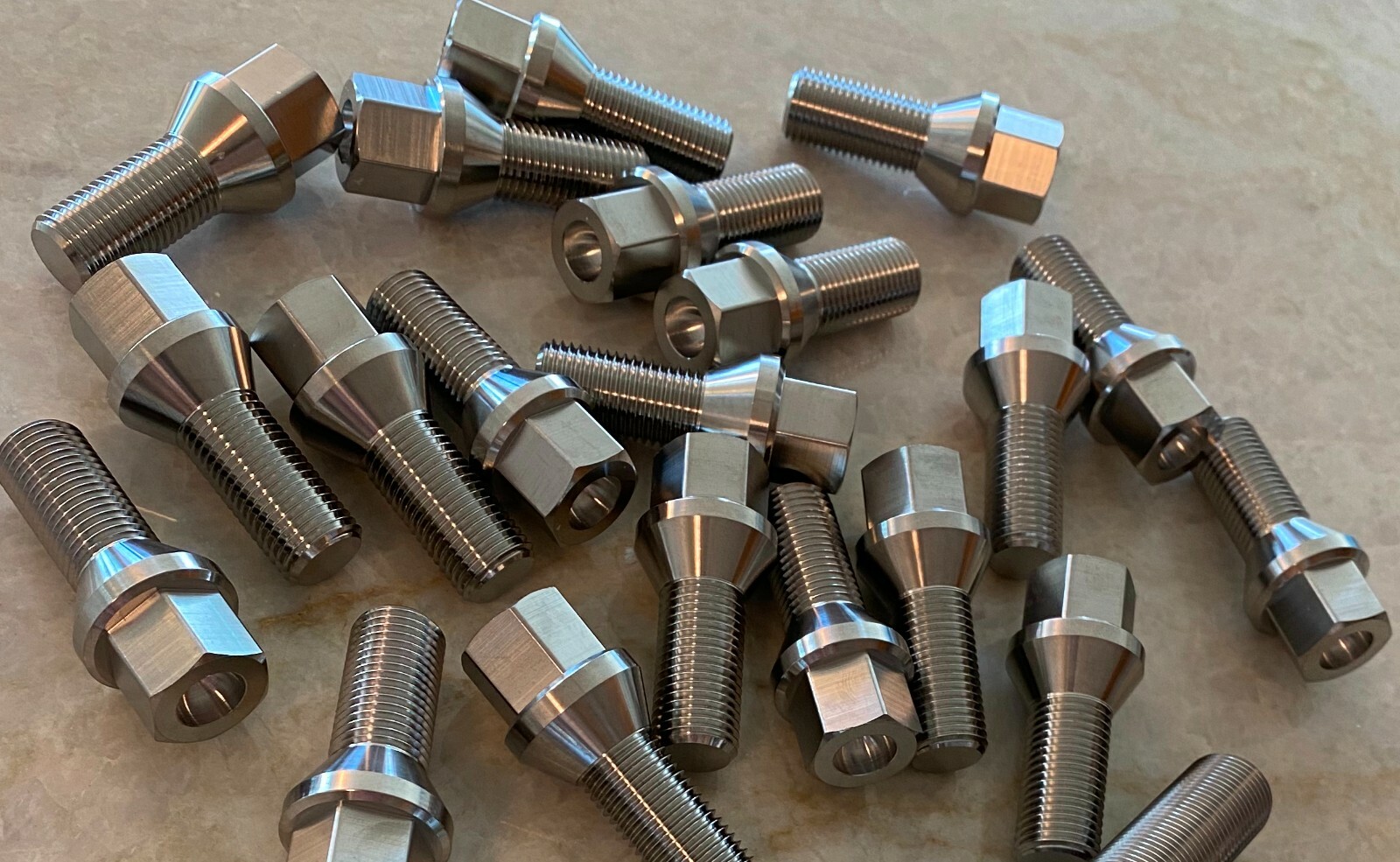 Titanium Wheel Bolts | M14 x 1.5mm | Extended Length 50mm | Audi & Lamborghini