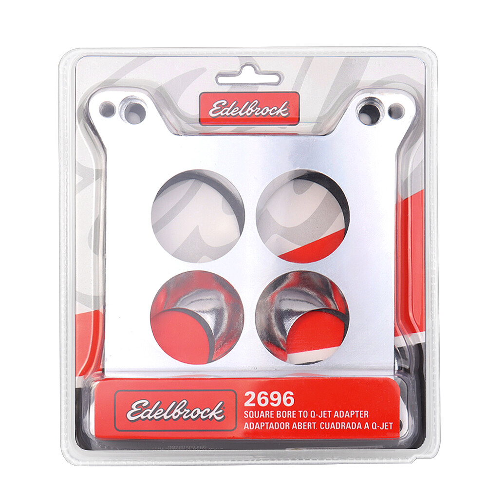 Carburetor Adapter 2696 for Edelbrock Four-Hole Square to Spread-Bore 0.850″