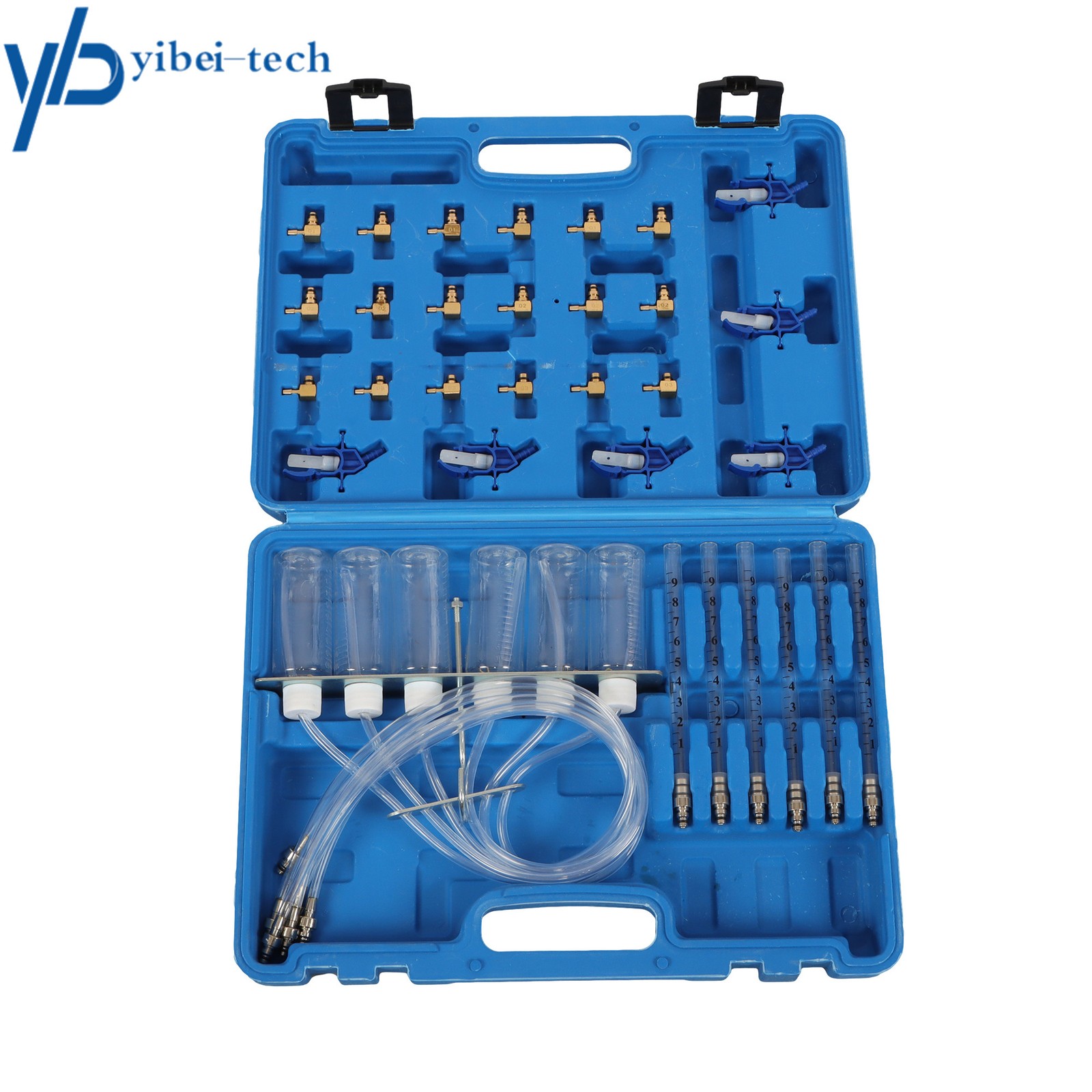 6 Cylinder Diesel Injector Flow Meter Tester Common Rail Adaptor Test Tool Kit