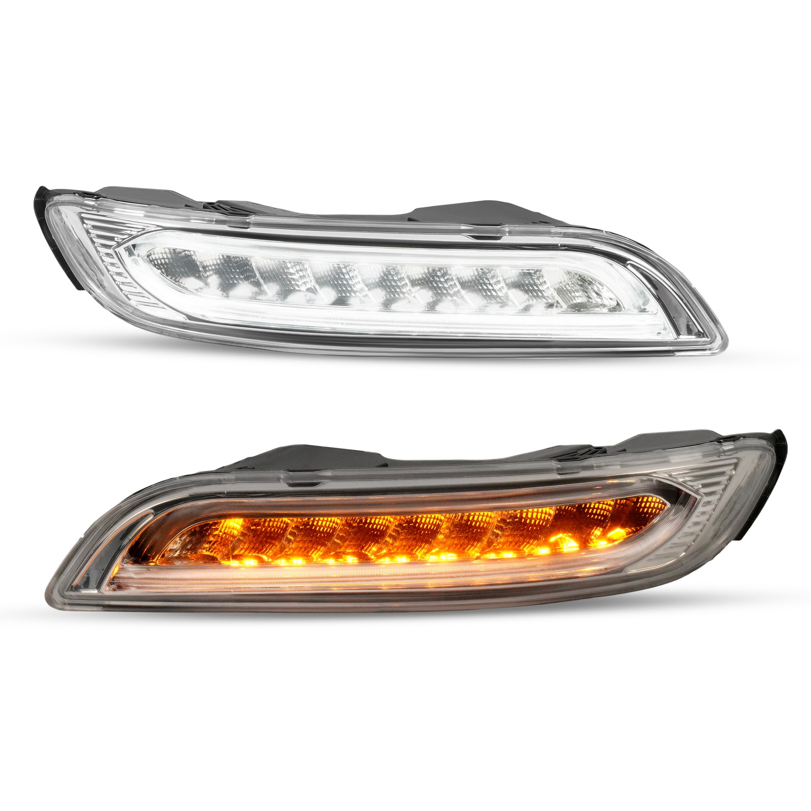 LED Front Bumper DRL+Signal+Fog Light For Porsche 911 Carrera 997 Chassis 05-08