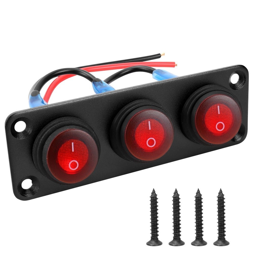Waterproof IP67 LED Switch Panel 12V 1 6 Gang for Boat RV Car Applications