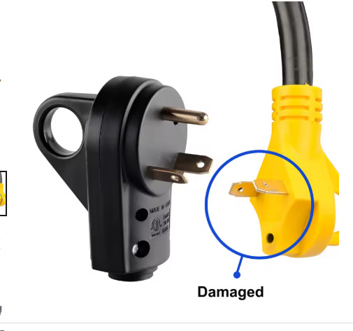 30 Amp RV Plug Replacement Male Plug End Female plug Camper Power Adapter 30A