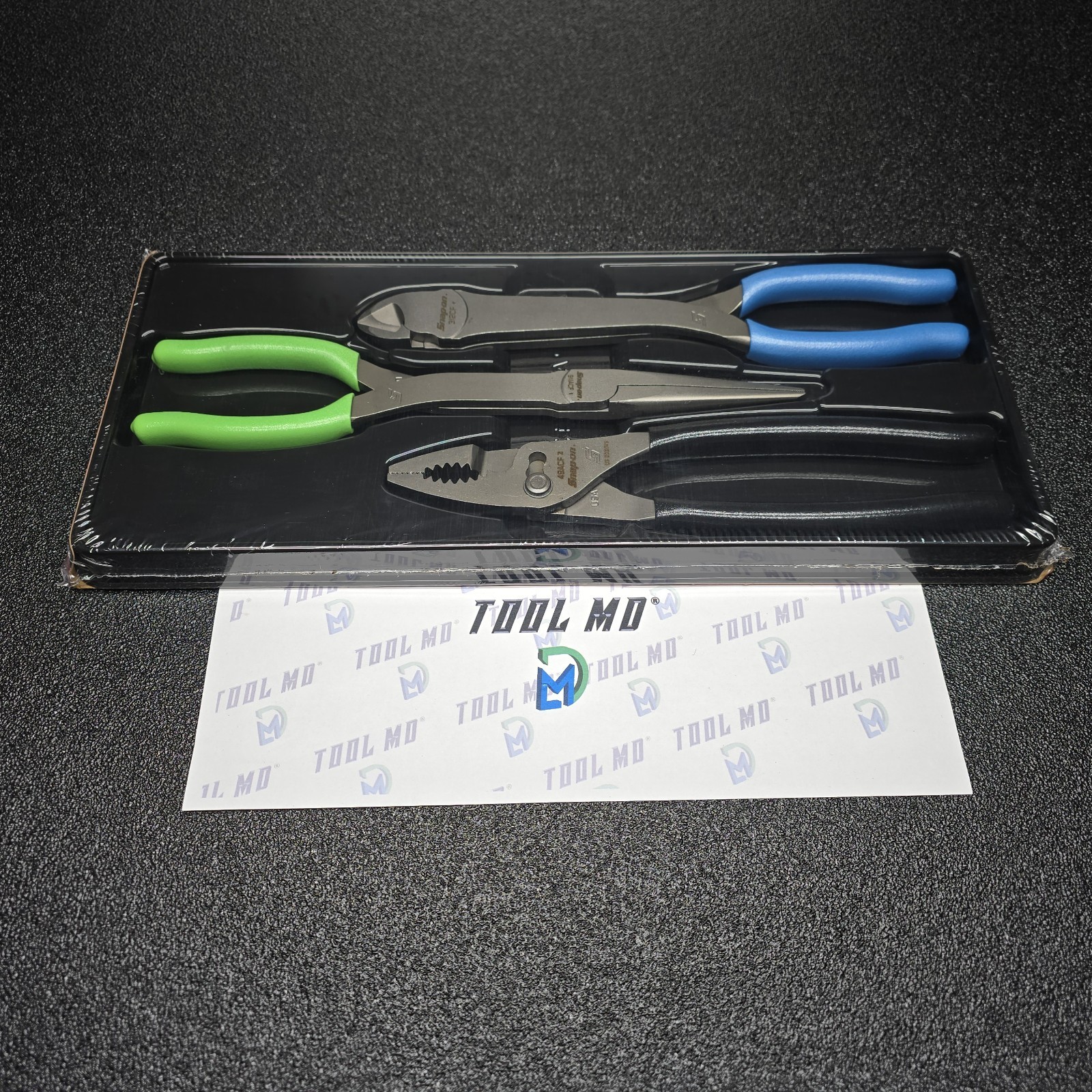 Snap-on Tools USA NEW 3pc Assorted Color Heavy-Duty Plier Set PL330ACF
