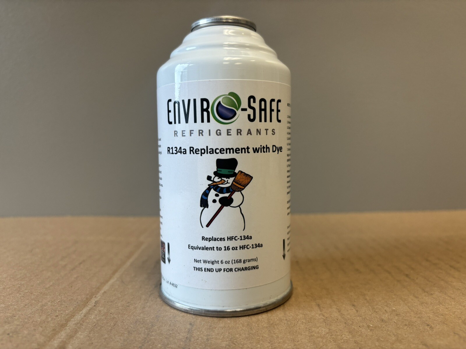Envirosafe R134a Replacement Refrigerant with dye, 4 CANS, Charging Hose.