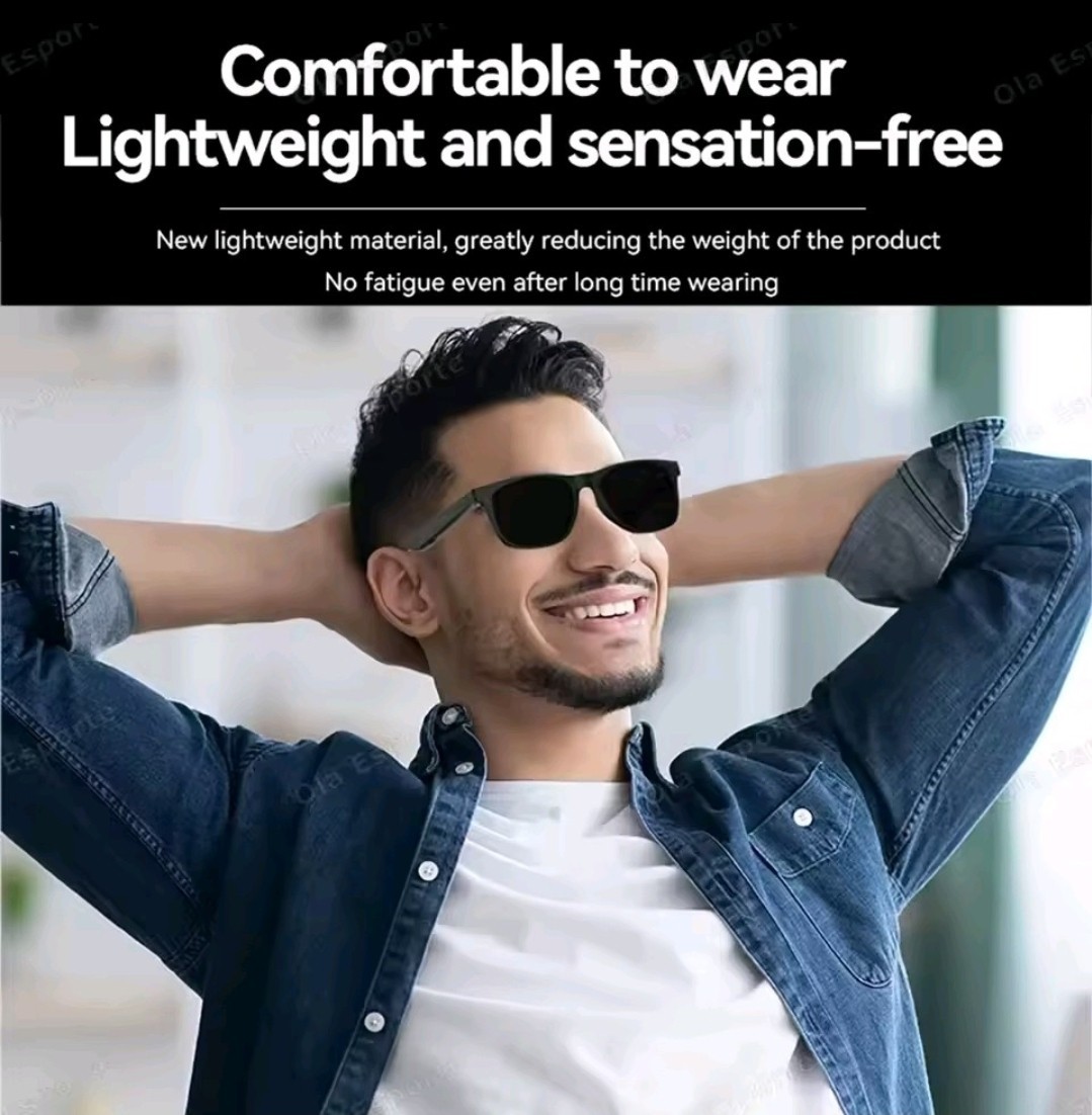 Smart AI Glasses Lenovo Bluetooth Call HD Camera Voice Assistant Music Player