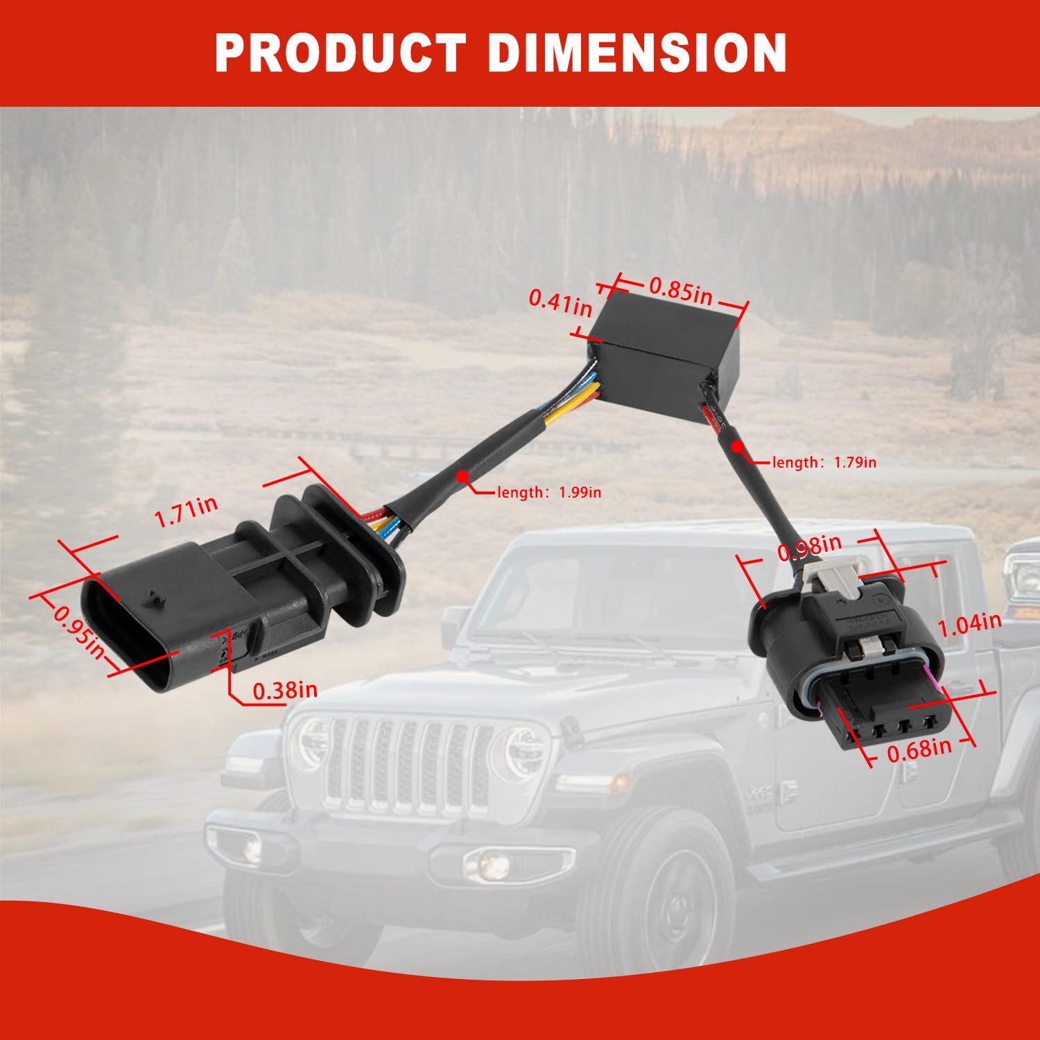 Z-LKR-OEM Locker Sensor Bypass Harness Replacement for Jeep Wrangler JL/JLU JT