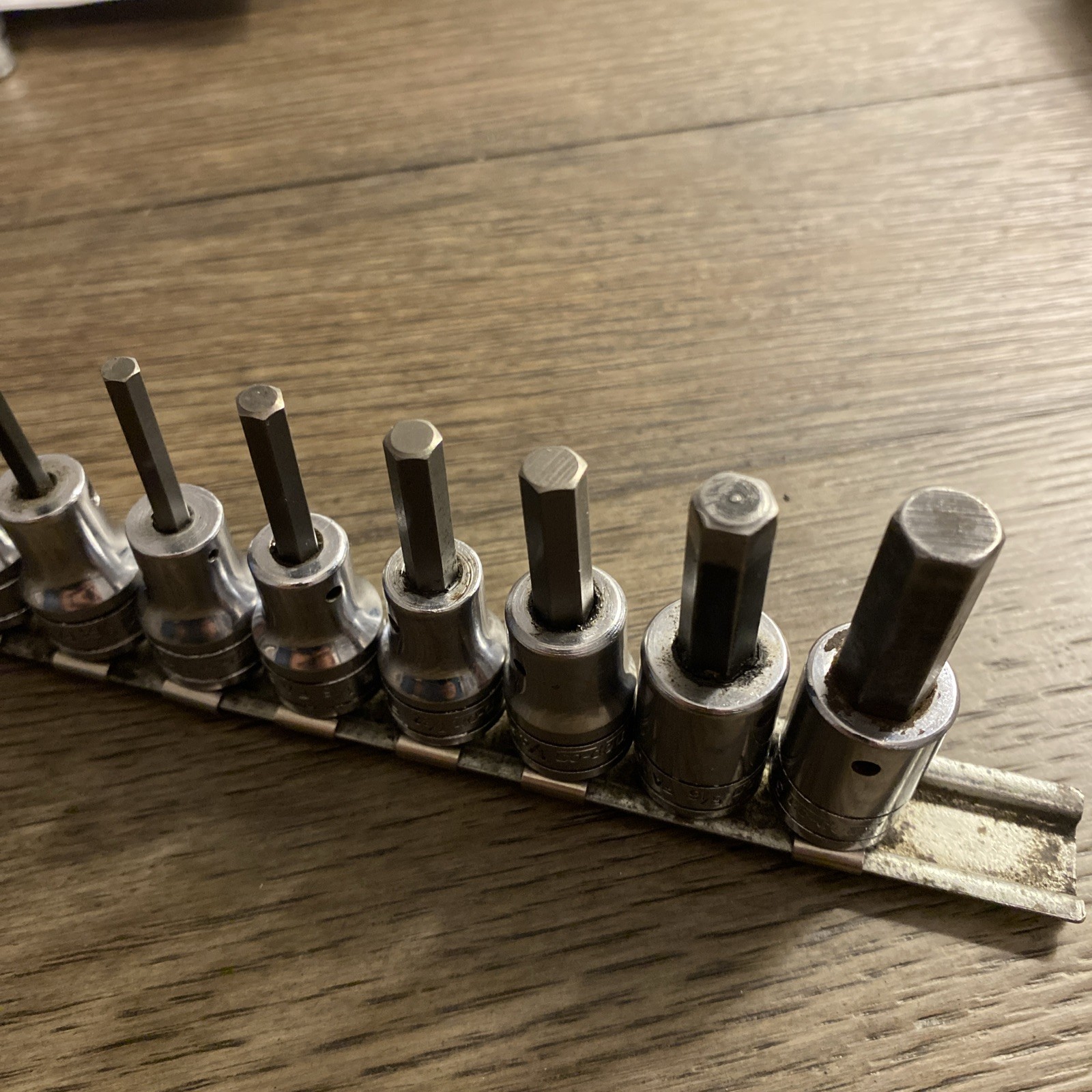 Snap-On 208EFAY 8 Pc SAE Hex Socket Driver Set