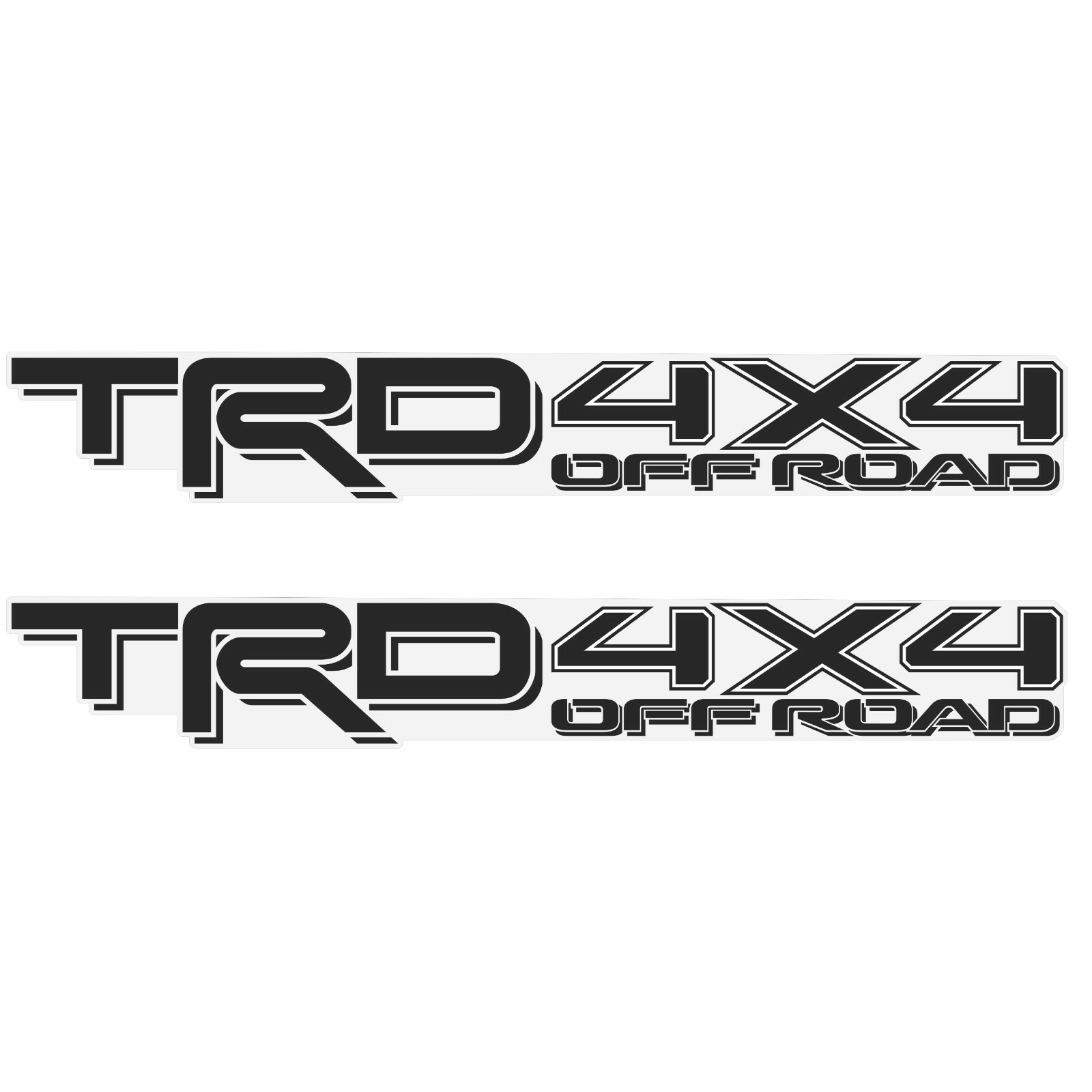 TRD 4×4 Decals for Tacoma Toyota Tundra Truck (Set of 2 Clear BLACK Sticker)