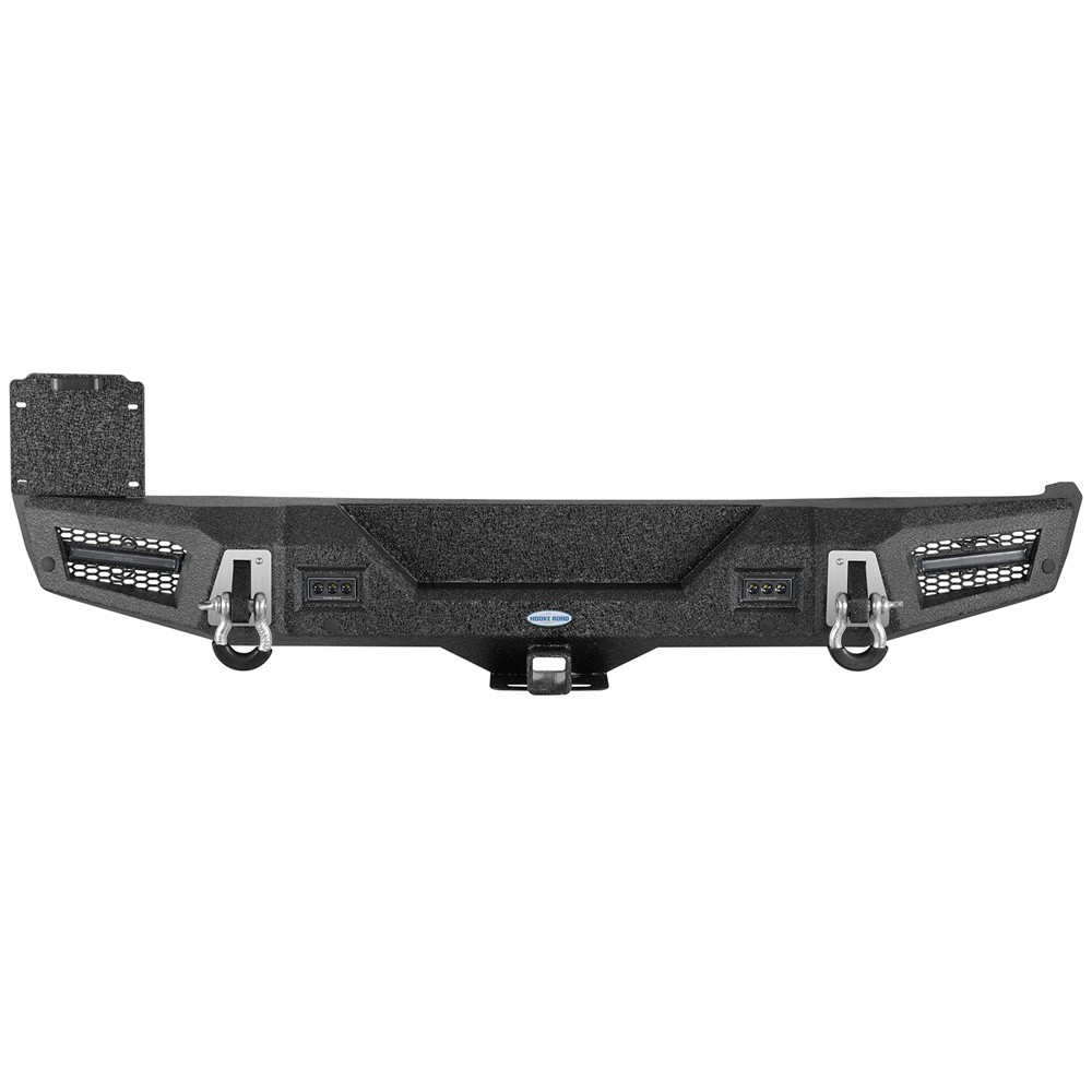 Off-Road Rear Bumper w/2” Hitch Receiver & LED Light For 18-26 Jeep Wrangler JL