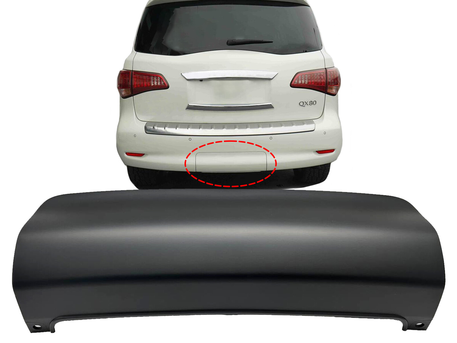 For 2011 – 2017 Infiniti QX56 QX80 Tow Hook Cover Primed 850181LA0H IN1180101
