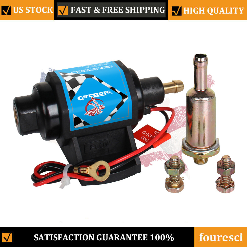 Universal 3/8 Micro Fuel Pump Electric Gasoline Inline Low Pressure 5-9PSI 12V