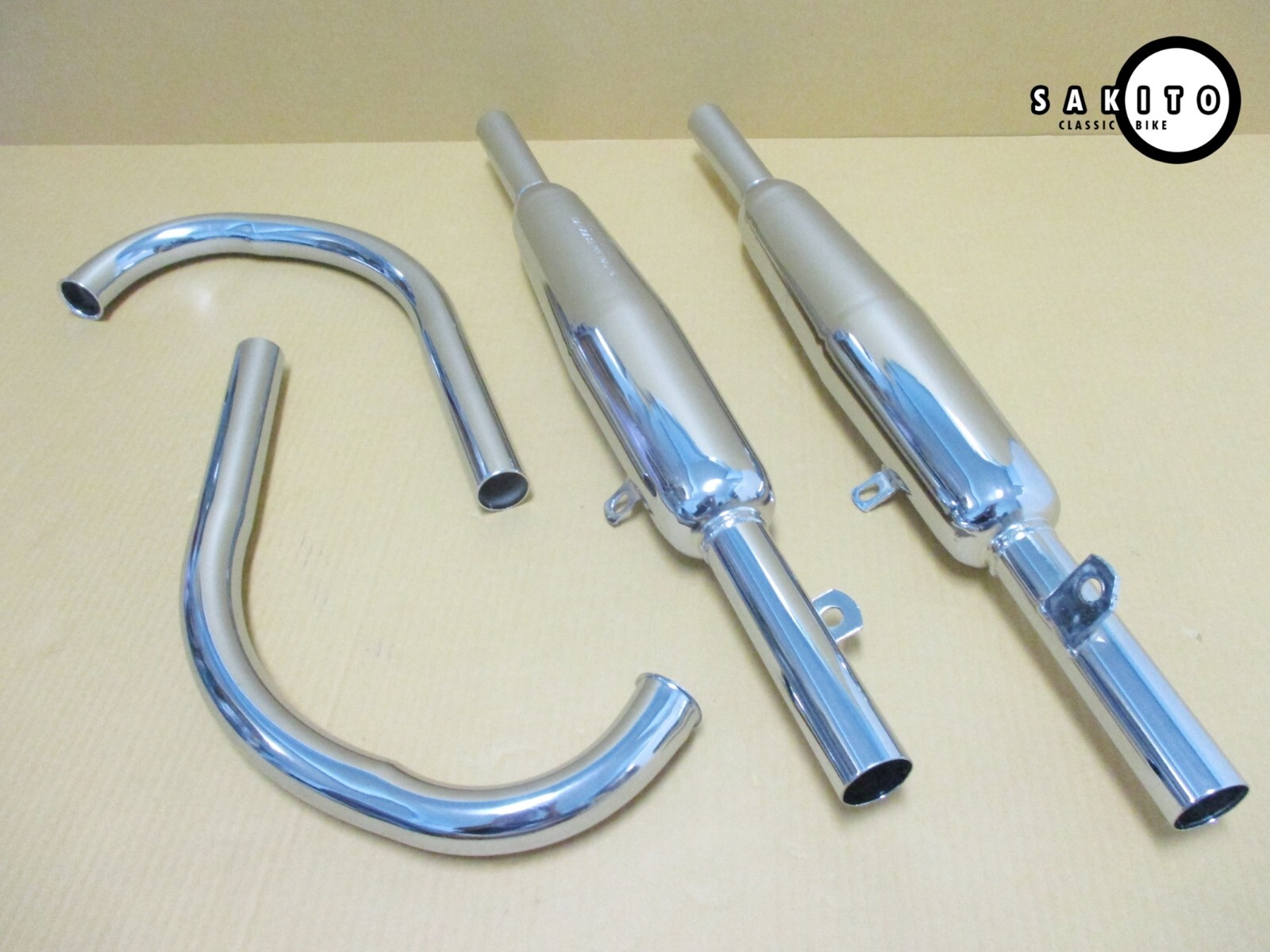Fit HONDA SUPERHAWK CB72 CB77 EXHAUST MUFFLER SET+ HEADER PIPE SET /TRIUMP STYLE