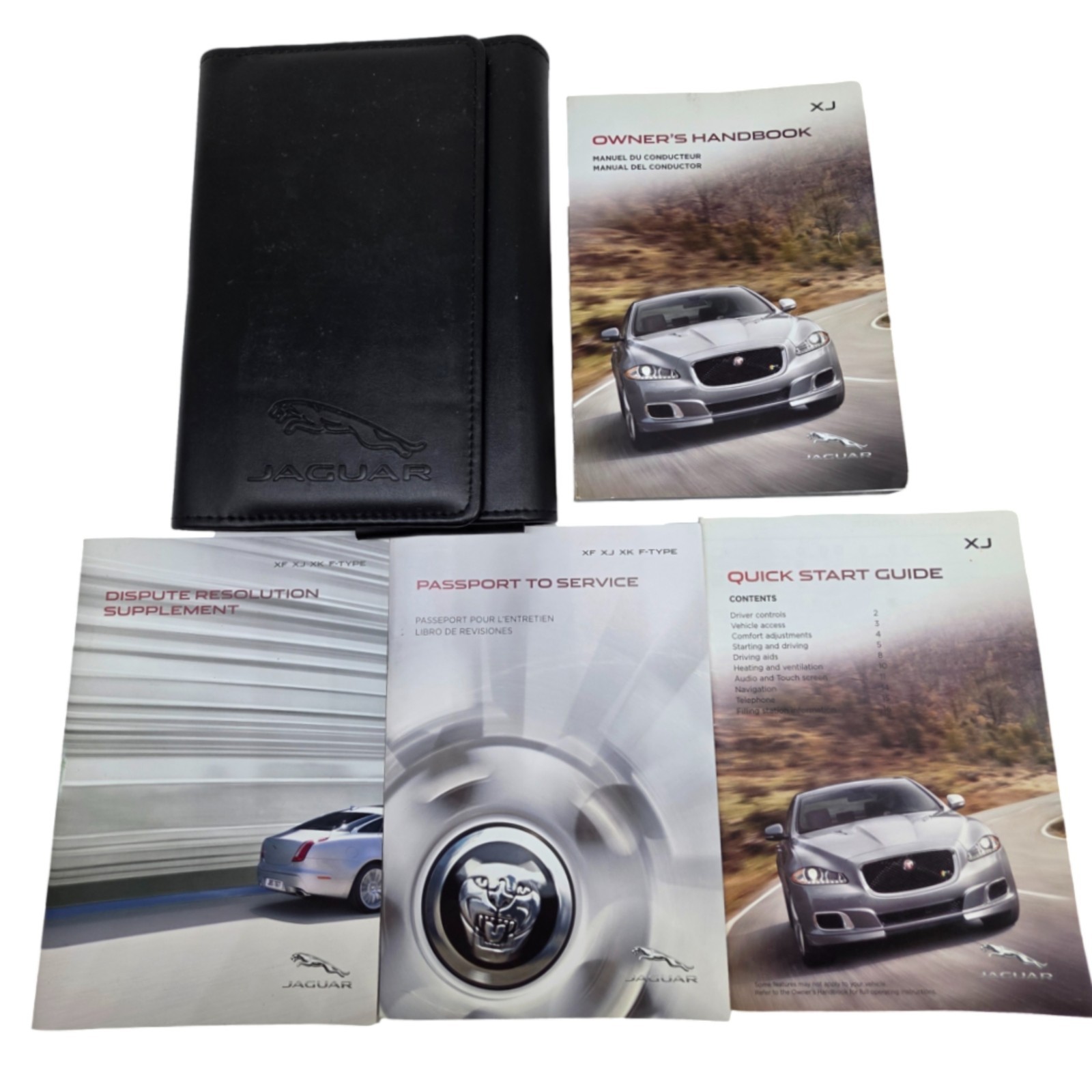 14/15 Jaguar XJ Owners Manual Handbook Set Case OEM JJM 18- 02-34-151 #JA-17A