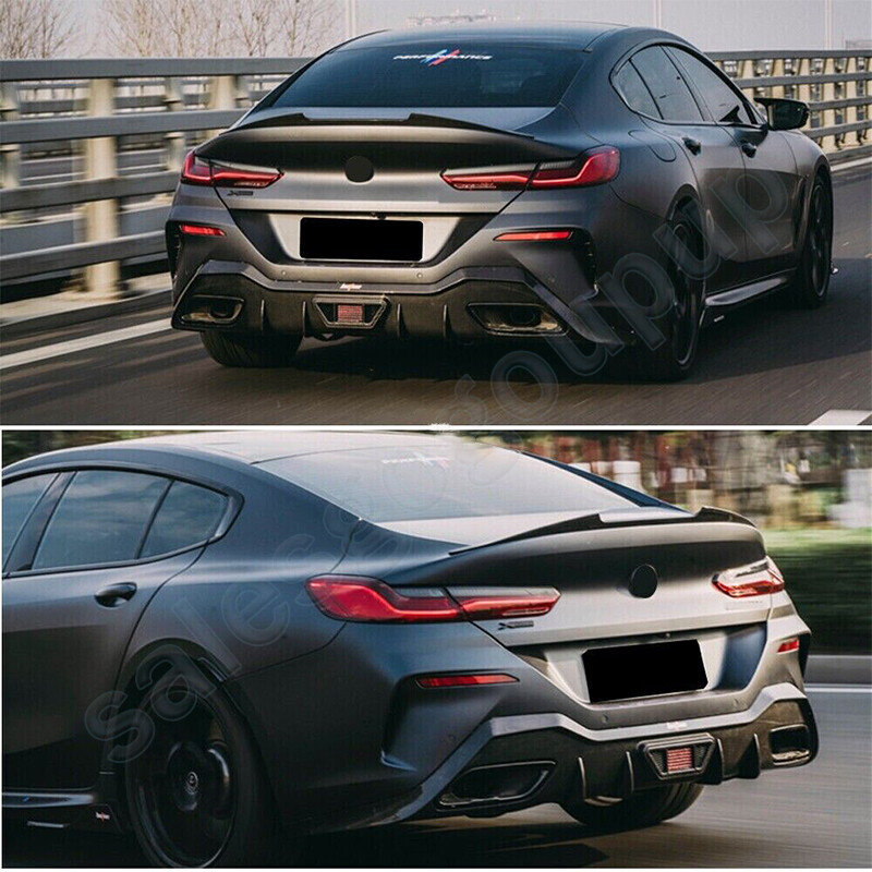 For 2019+ BMW 8 Series G16 Gran Coupe Sport Rear Bumper Lip Diffuser Gloss Black