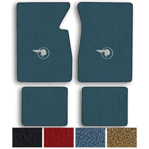 Older Pontiac Custom Logo Loop Carpet Floor Mats – Choose Mat Color And Logo