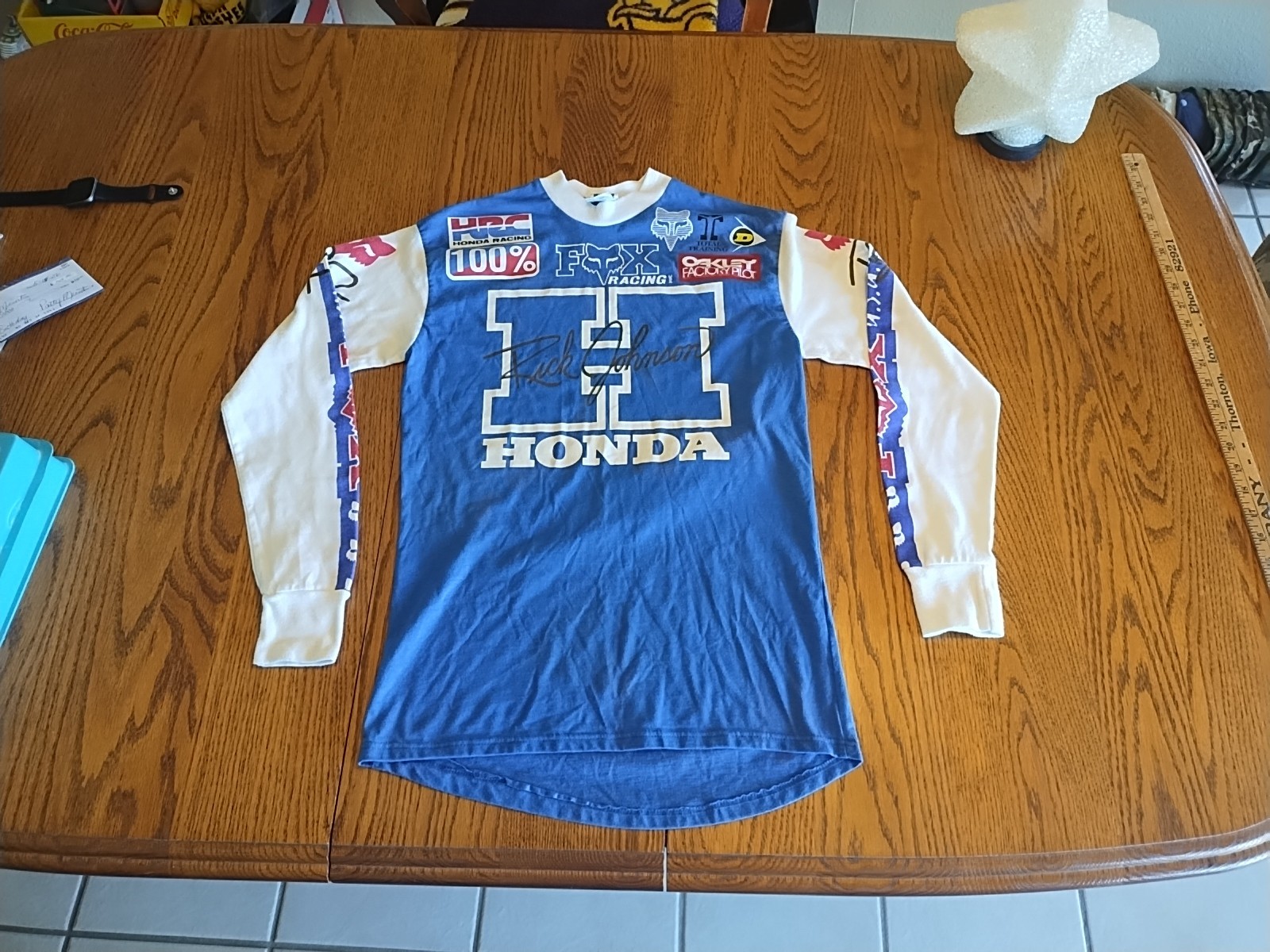 Vtg Rick Johnson Honda Fox Oakley Motocross Racing Jersey Small California USA