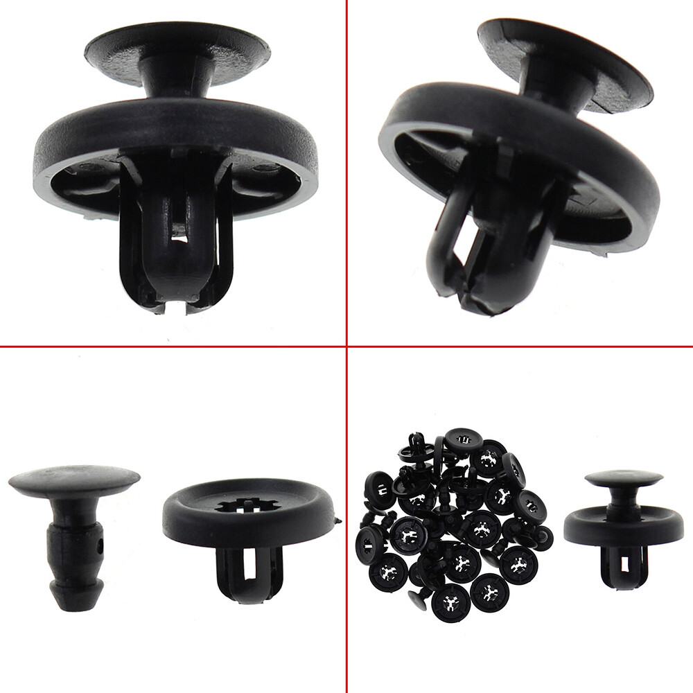 For Auto 100pcs Plastic Clips Fastener Screw Rivets Set Trunk Car Bumper Fender