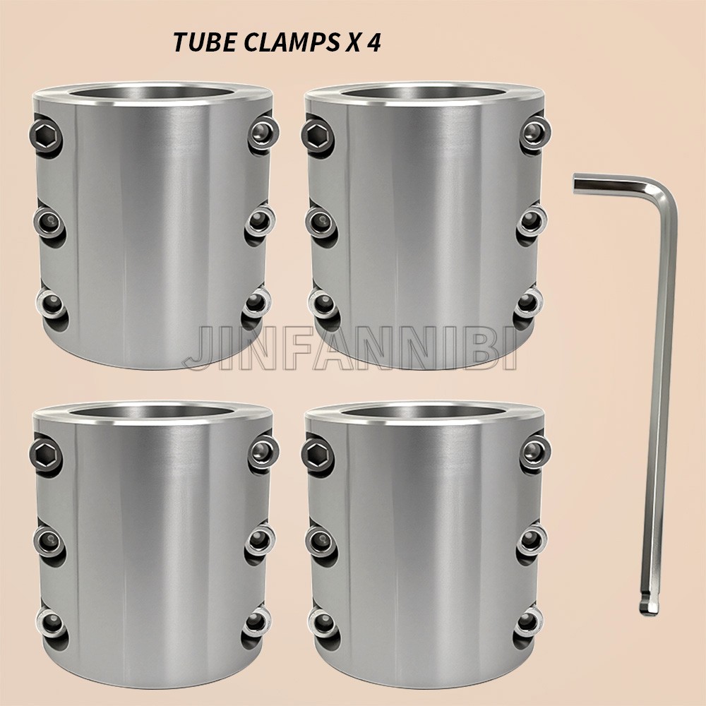 4PCS 2″ Steel Tube Clamps Bolt On / Clamp On Weldable Roll Cage Mounts HD Wrench