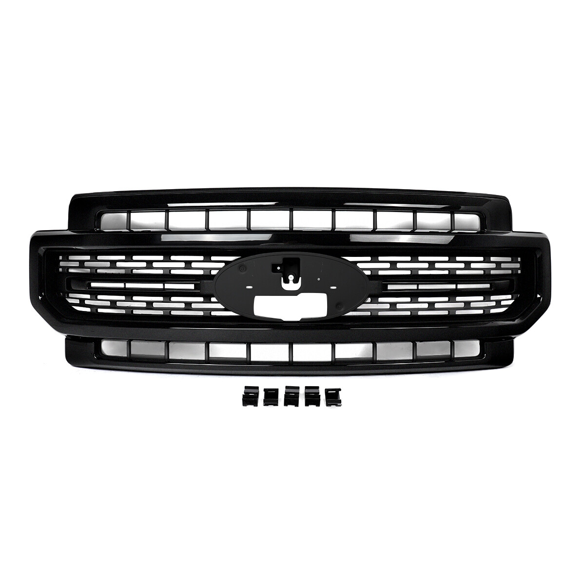 Agate Black Front Grille Assembly For 2020-2022 Ford F250 F350 Lariat Super Duty
