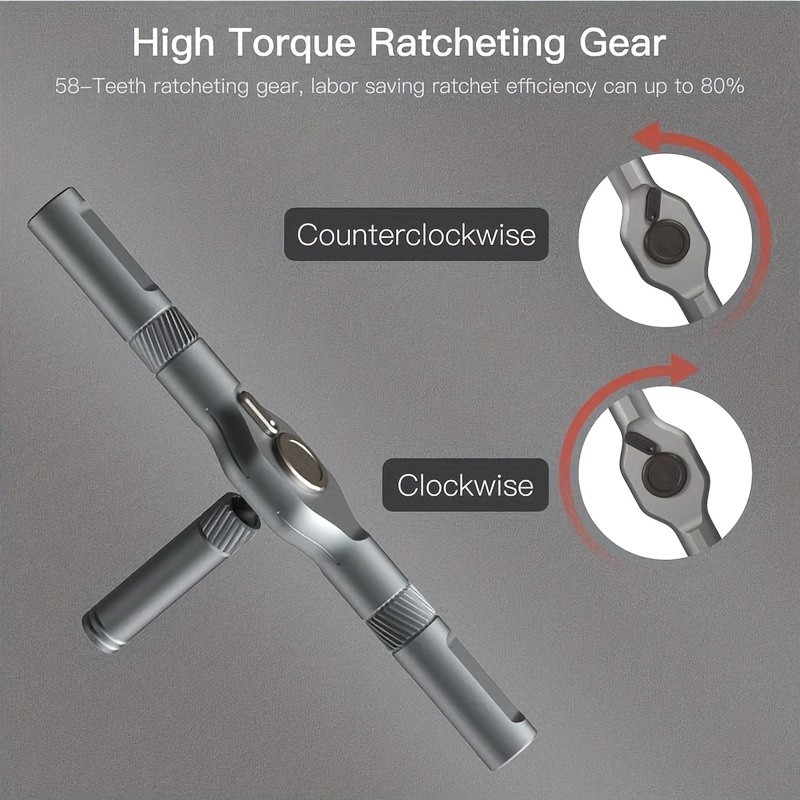 24 in 1 Magnetic Screwdriver Set DIY T-Ratchet Handle Screwdriver Set Multi Bit