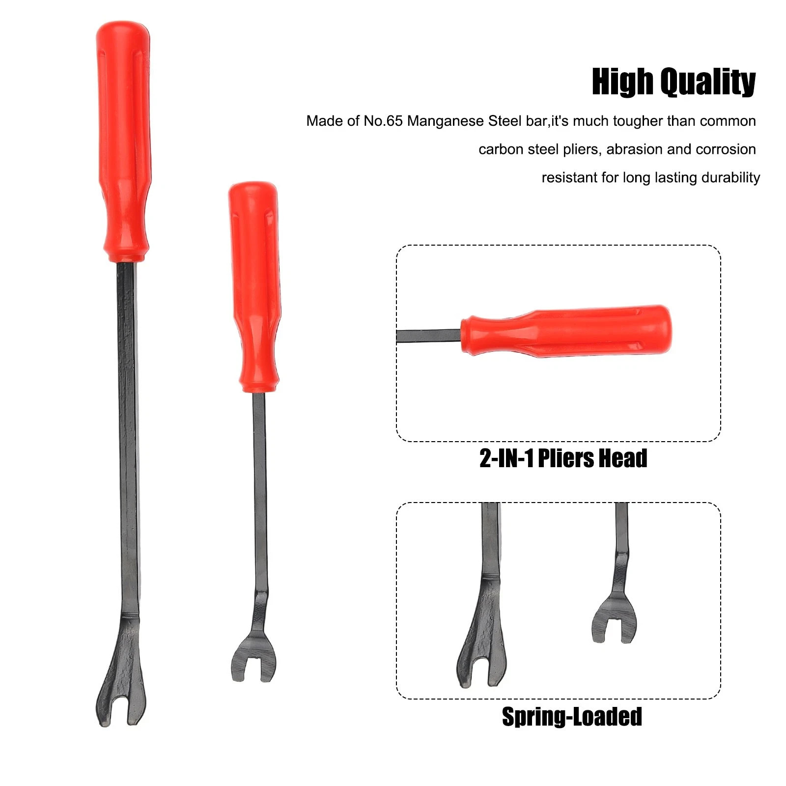 7Pcs Auto Clip Pliers Set and Fastener Remover, Car Trim Rivet Removal Pry Tool