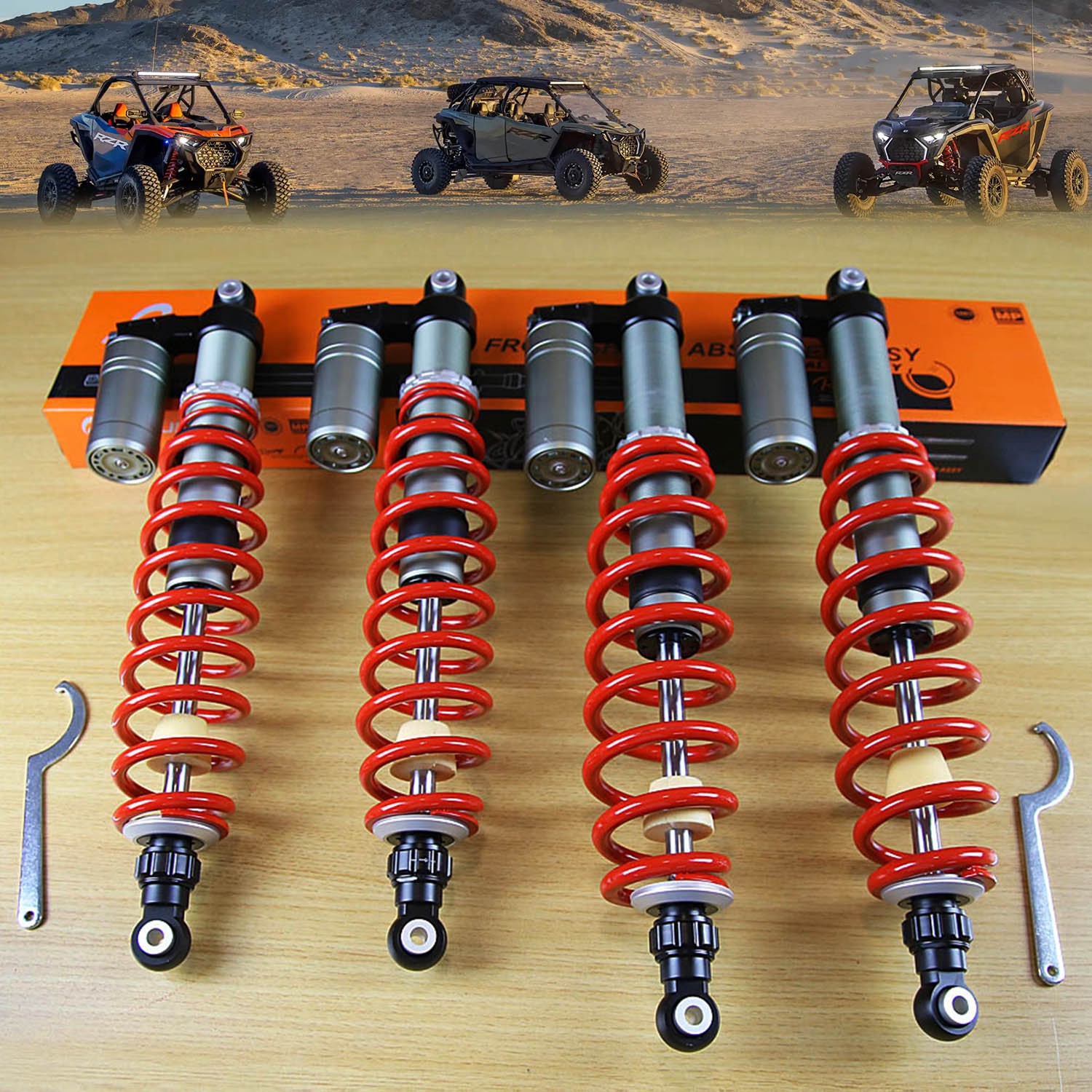 Stage 5 UPGRADED Front & Rear Shocks Absorber Fit For 09-14 POLARIS RZR S 800