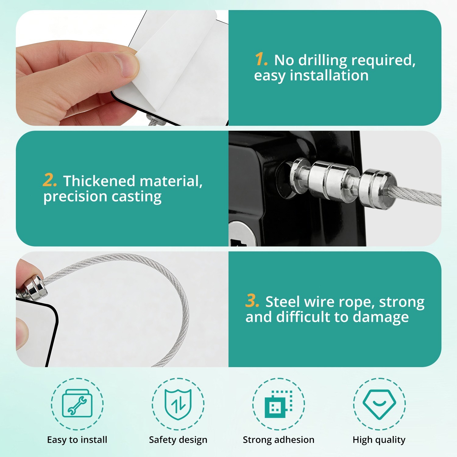 2PCS Fridge Lock Key Keep Children Out Stop Food Theft Simple Installation Black