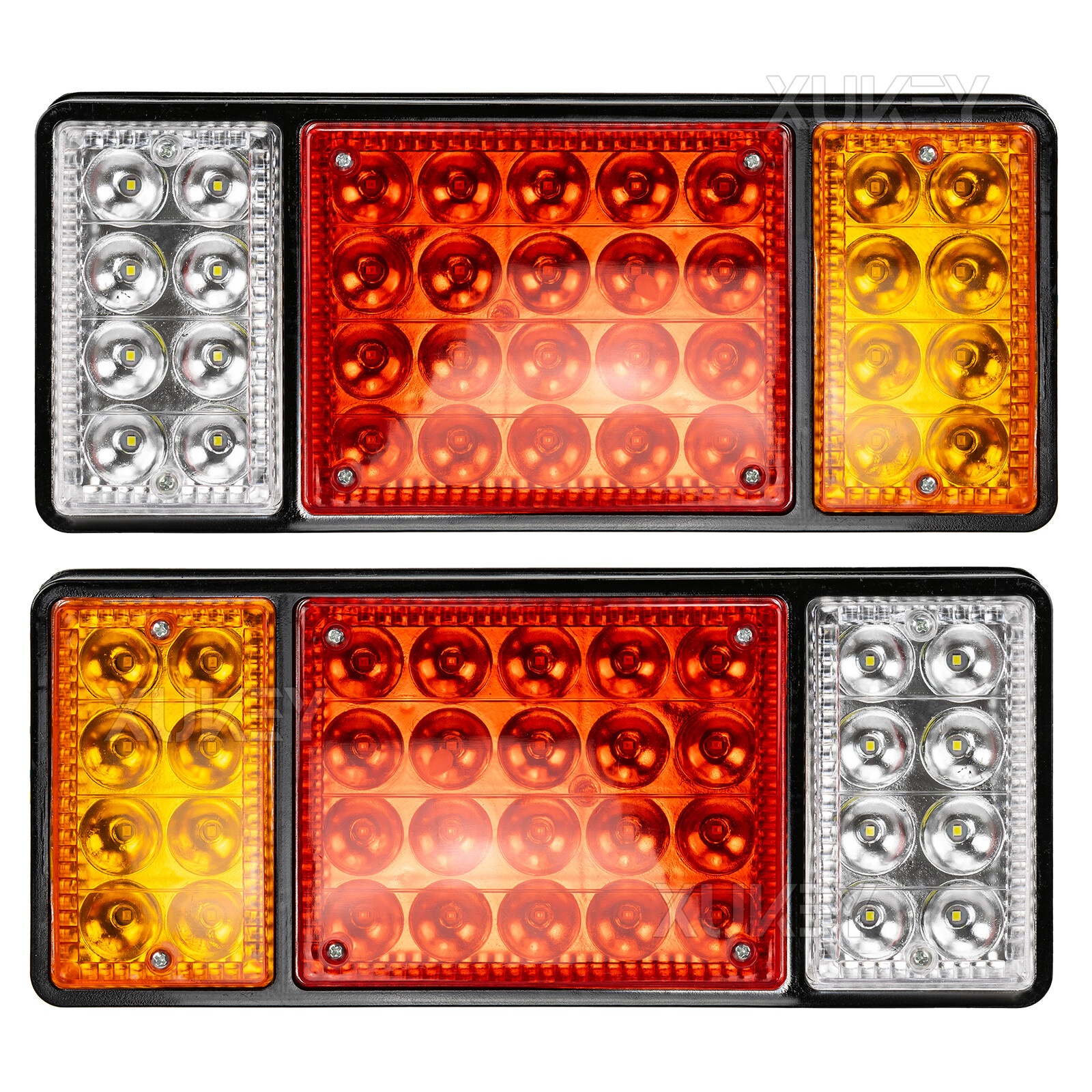 2x 12V LED Rear Tail Light Brake Stop Indicator Lamp Trailer Truck Van Caravan