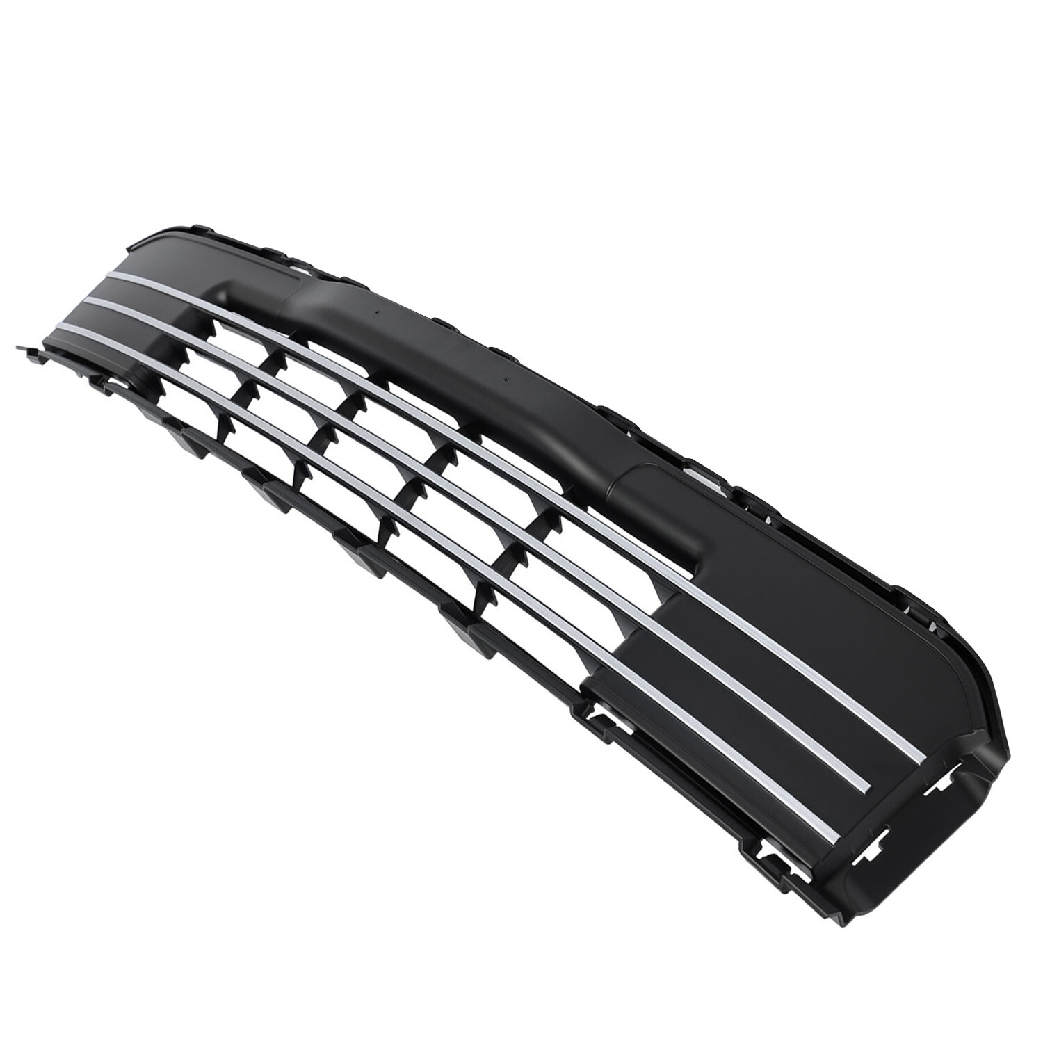 Front Bumper Lower Grille Black w/Silvery Trim Grill For Ford Flex 2013-2019