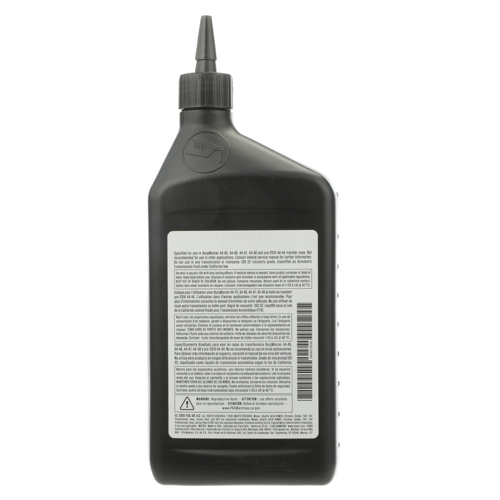 JEEP DODGE CHRYSLER RAM TRANSFER CASE LUBRICANT (32 FL OZ) OEM MOPAR 68089195AA