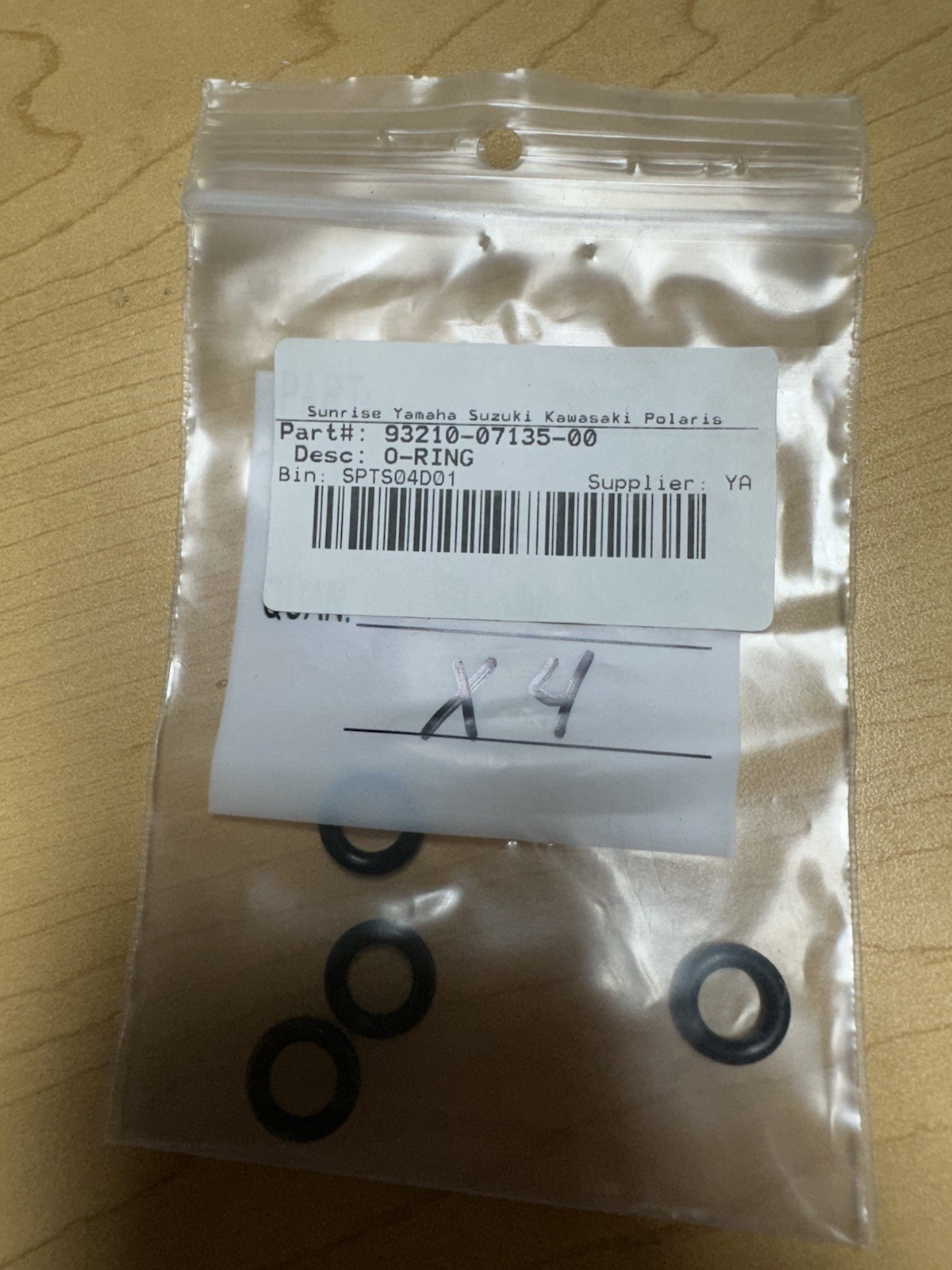 Yamaha OEM O Ring 93210-347A11-00 (4 count)