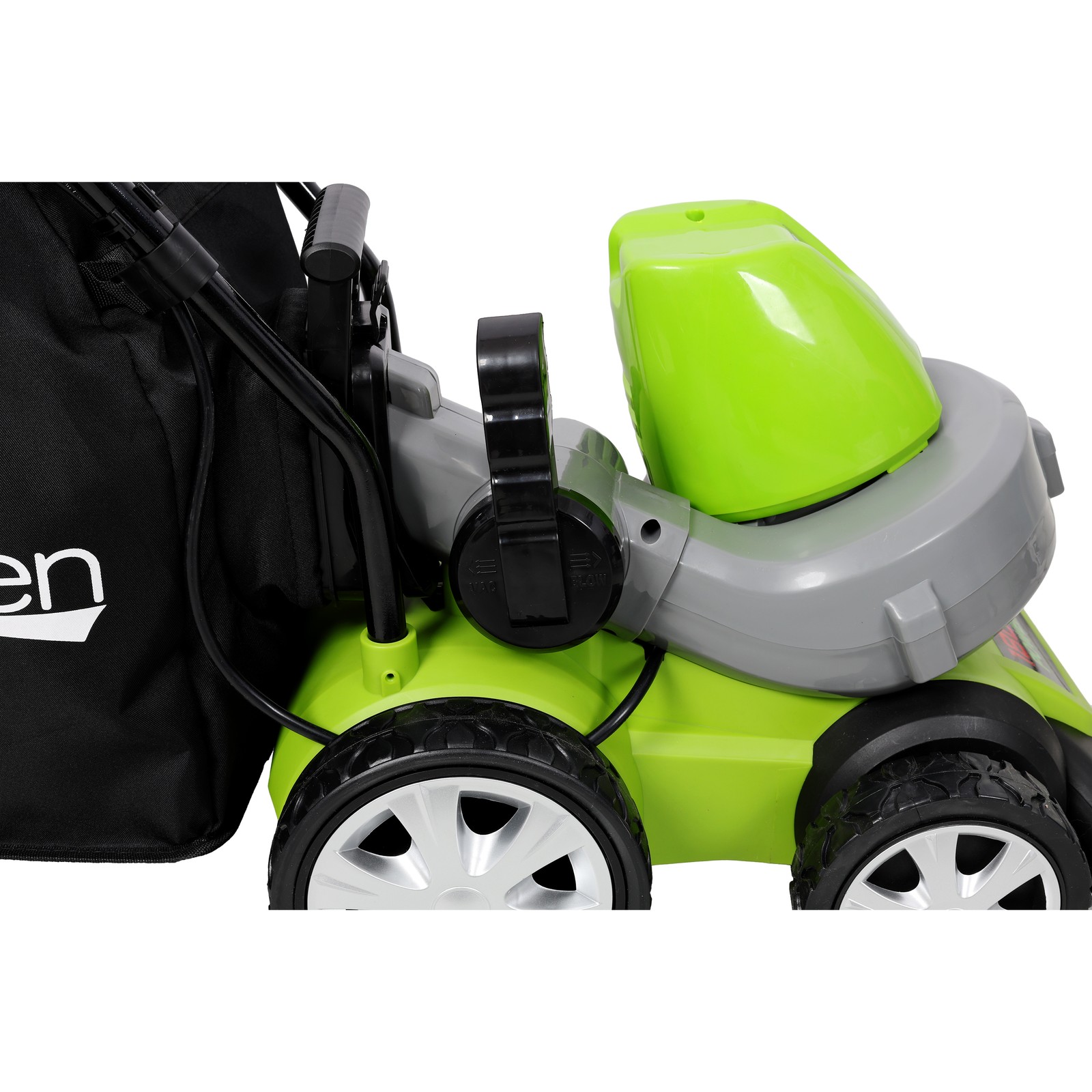 1600W 3-in-1 Leaf Vacuum Blower Mulcher 12 Gal Bag Green