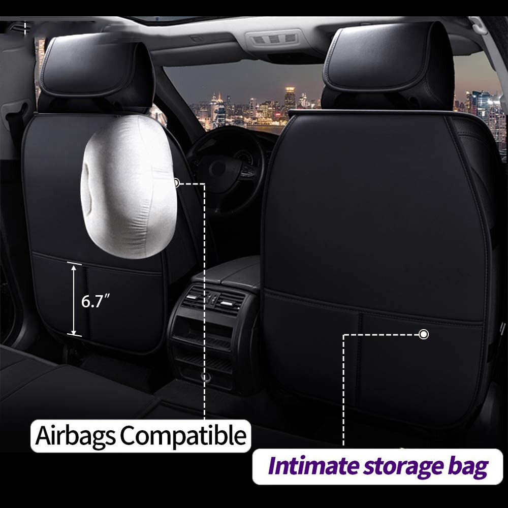 Luxury PU Leather Car Seat Cover 2 Front Seats Full Set For Ford Mustang