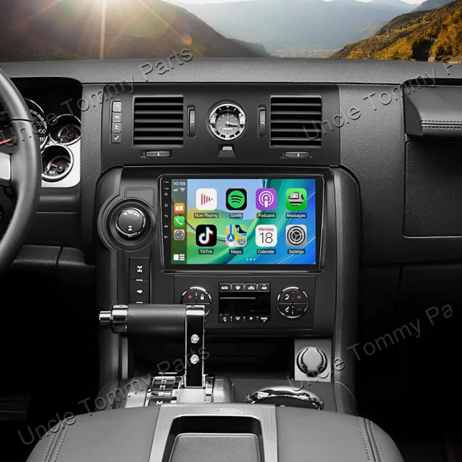 4+64GB Android 14 Carplay Car Stereo Radio GPS DSP For Hummer H2 2008-2009