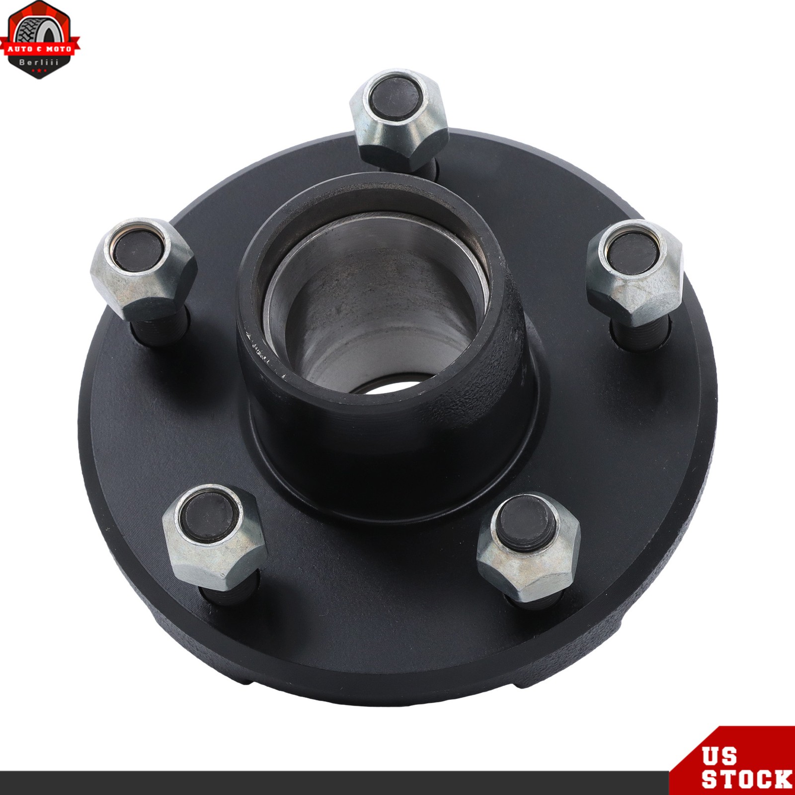 2 × Trailer Hub Kit 5 Lug 4.5″ For 2000lb 1″ or 1-1/16″ Spindle & L44643 Bearing