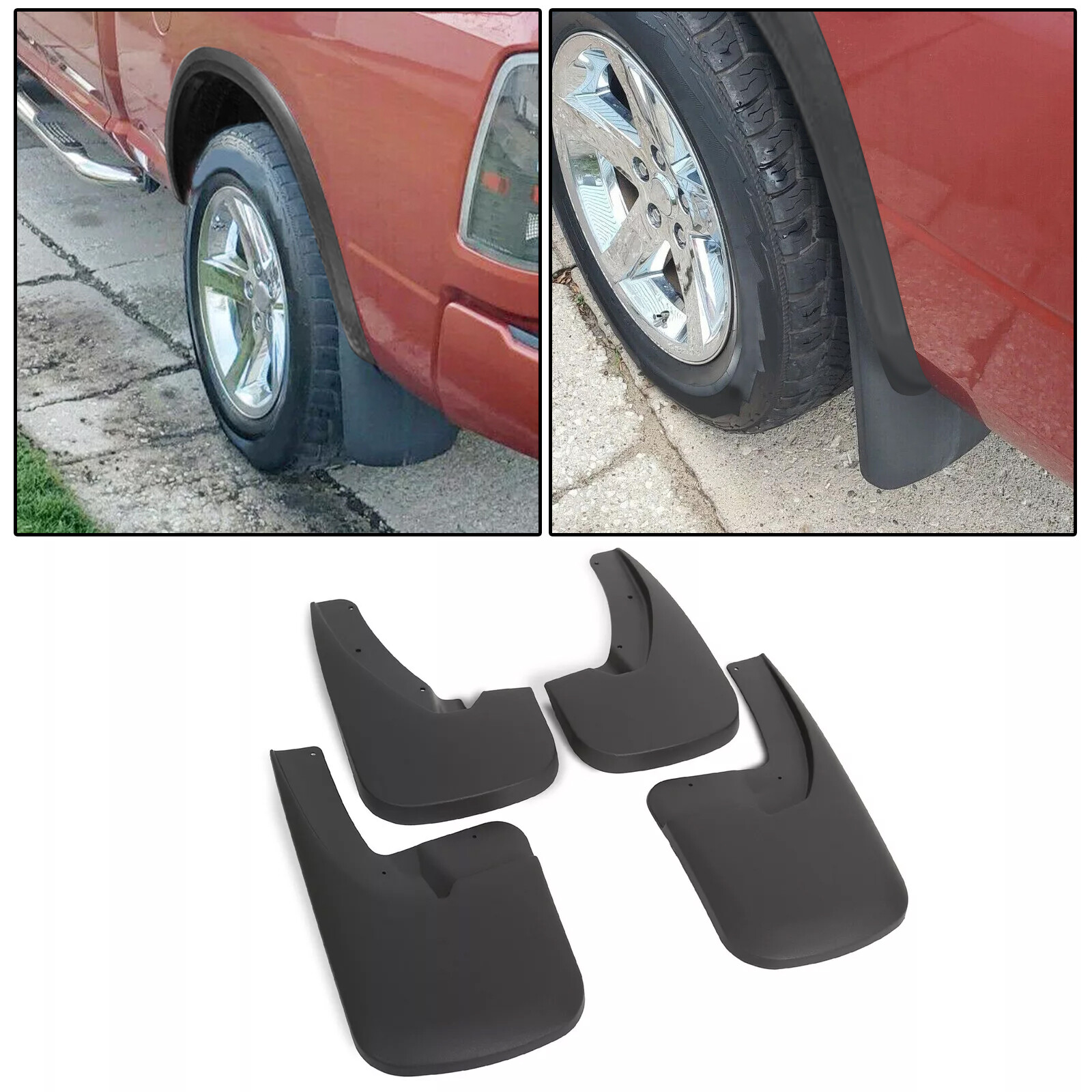 4PCS Mud Flaps Splash Guard Mudguard For 2009-2018 Dodge Ram 1500 Mud Guards